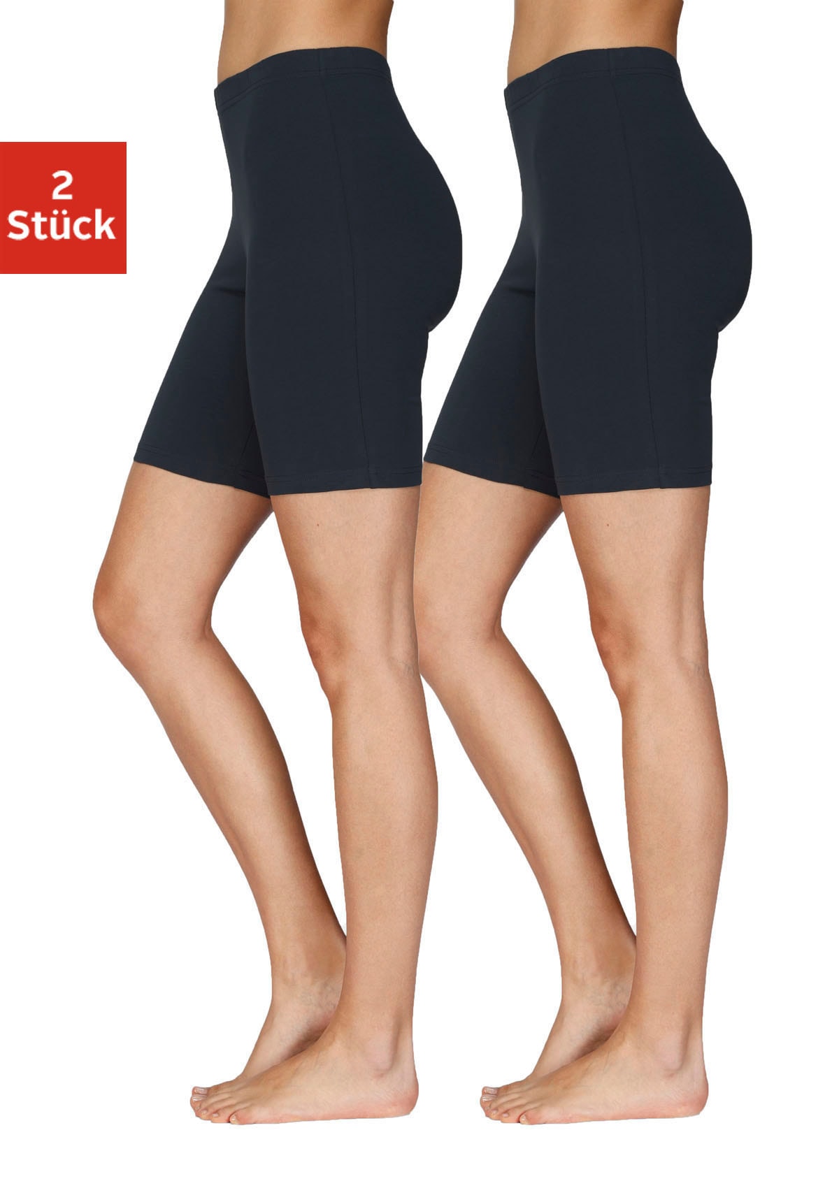 Vivance active Radlerhose, (2er-Pack), mit Gummibund, Loungewear