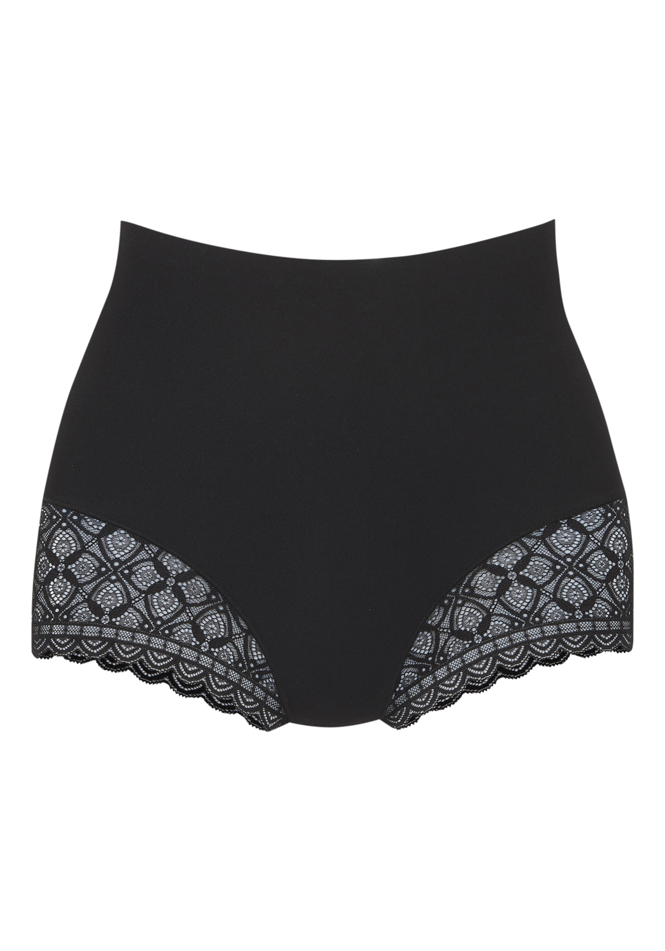 LASCANA High-Waist-Panty unifarben, mit Spitze, enge Passform, hohe Leibhöhe, figurformend