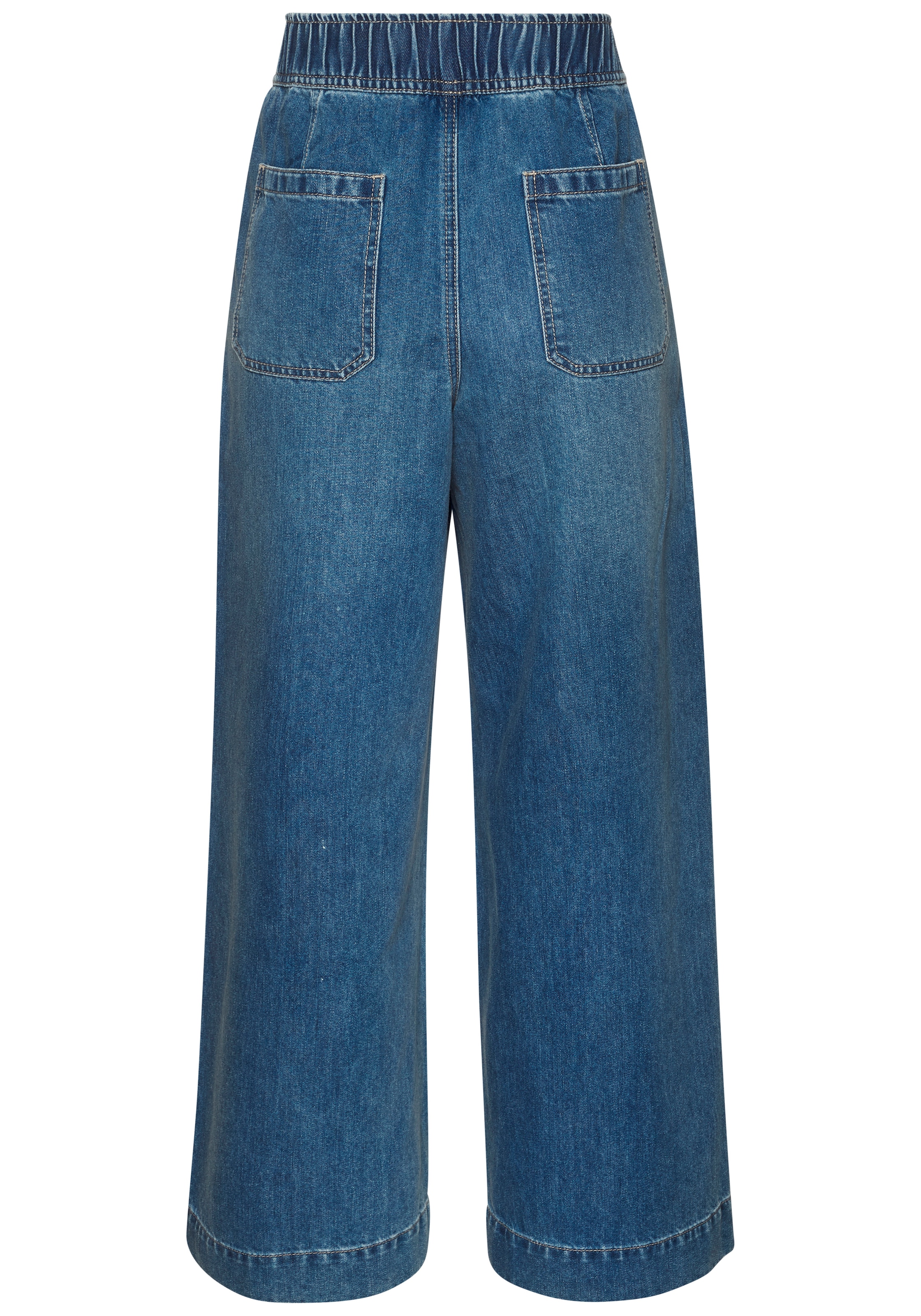 Buffalo Schlupfhose  mit Kontrastnähten, modische Jeans, weites Bein