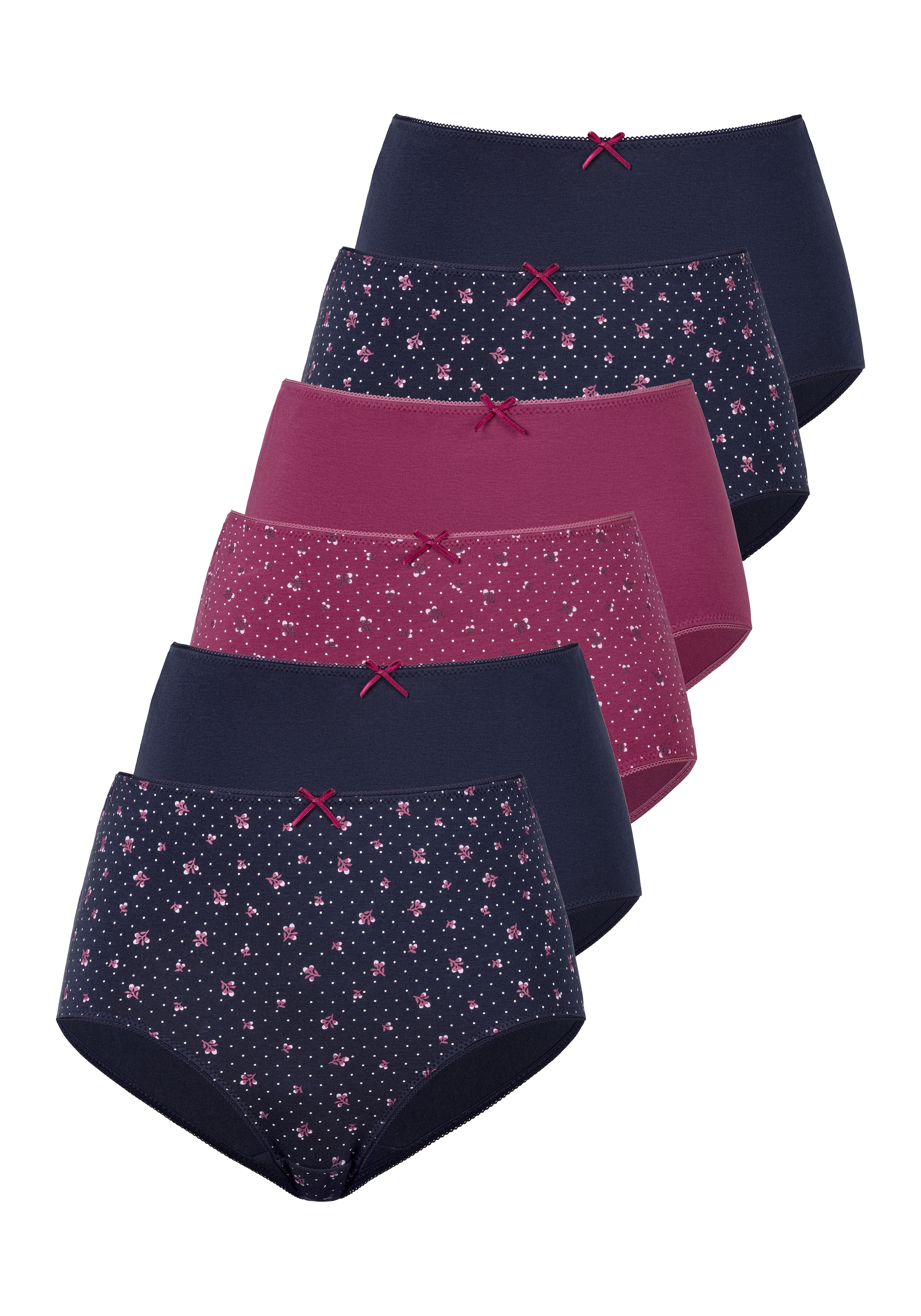 petite fleur Taillenslip, (6er-Pack), aus elastischer Baumwolle