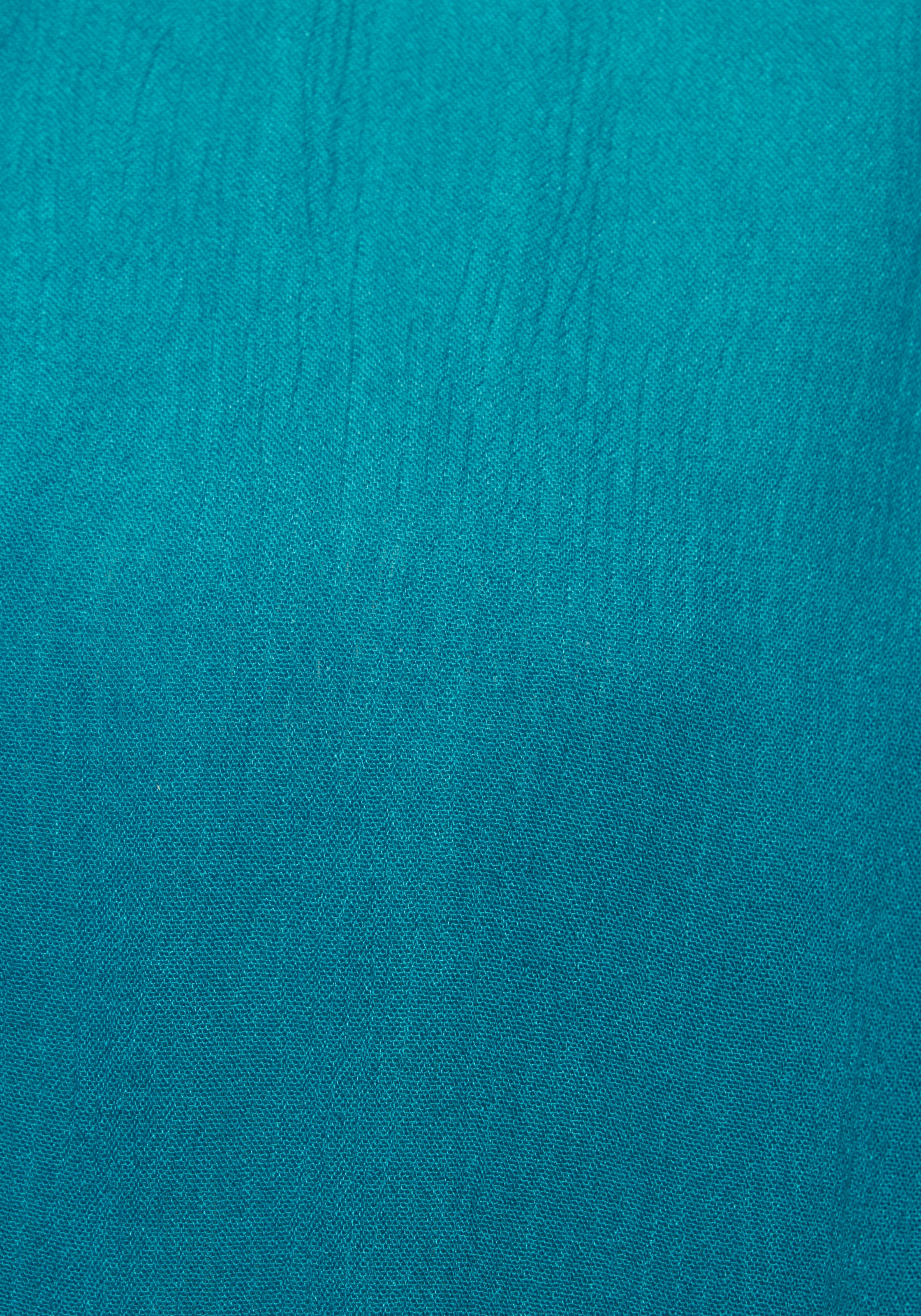 LASCANA Strandkleid »in leichter Crepe-Qualität mit variablem Tunnelzug in der Taille« Ohne Taschen kurzes Hemdblusenkleid, Sommerkleid, Longbluse mit langen Ärmeln