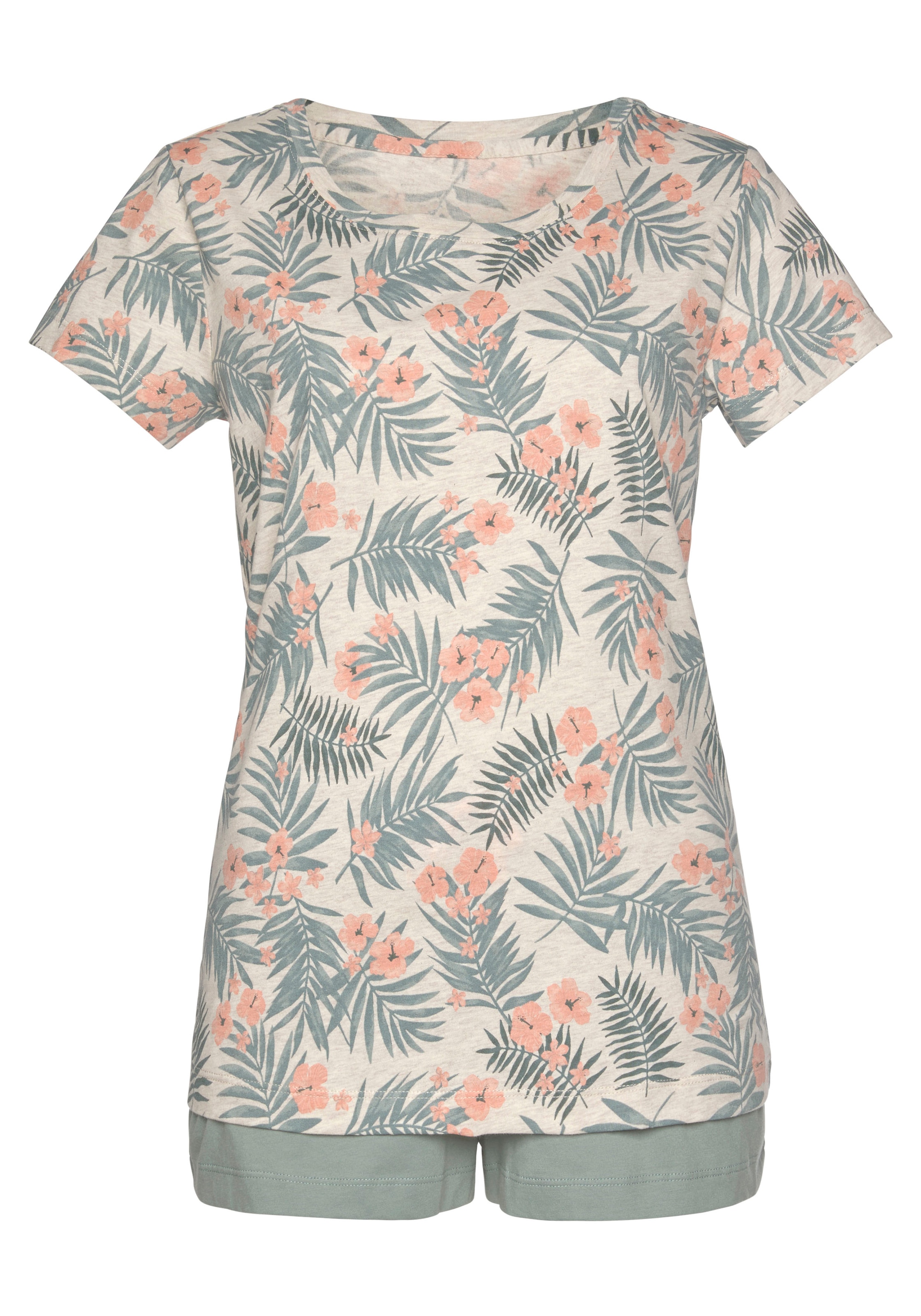LASCANA Shorty, (2 tlg.), mit Statement Print