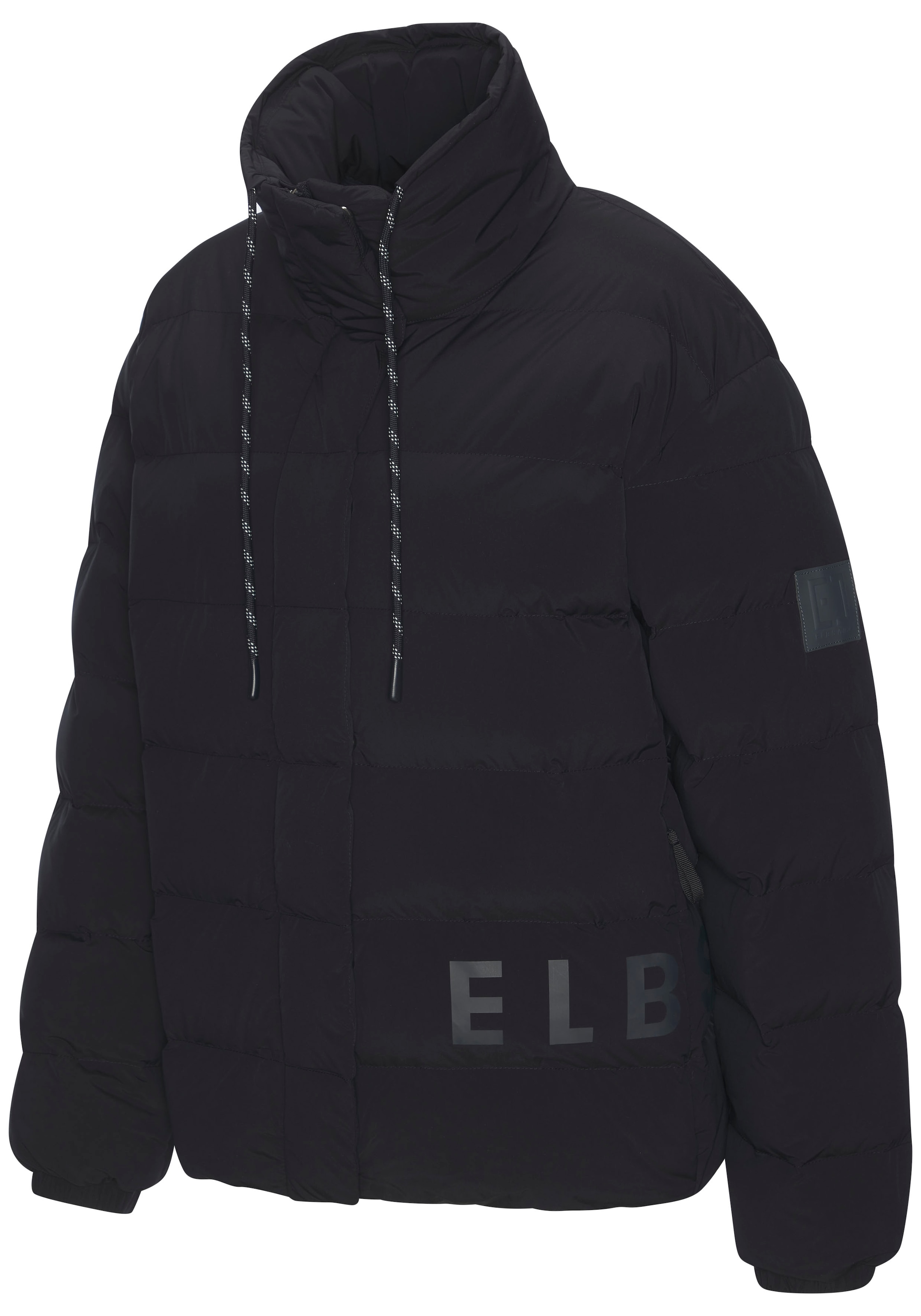 Elbsand Steppjacke mit großem seitlichen Logo-Print
