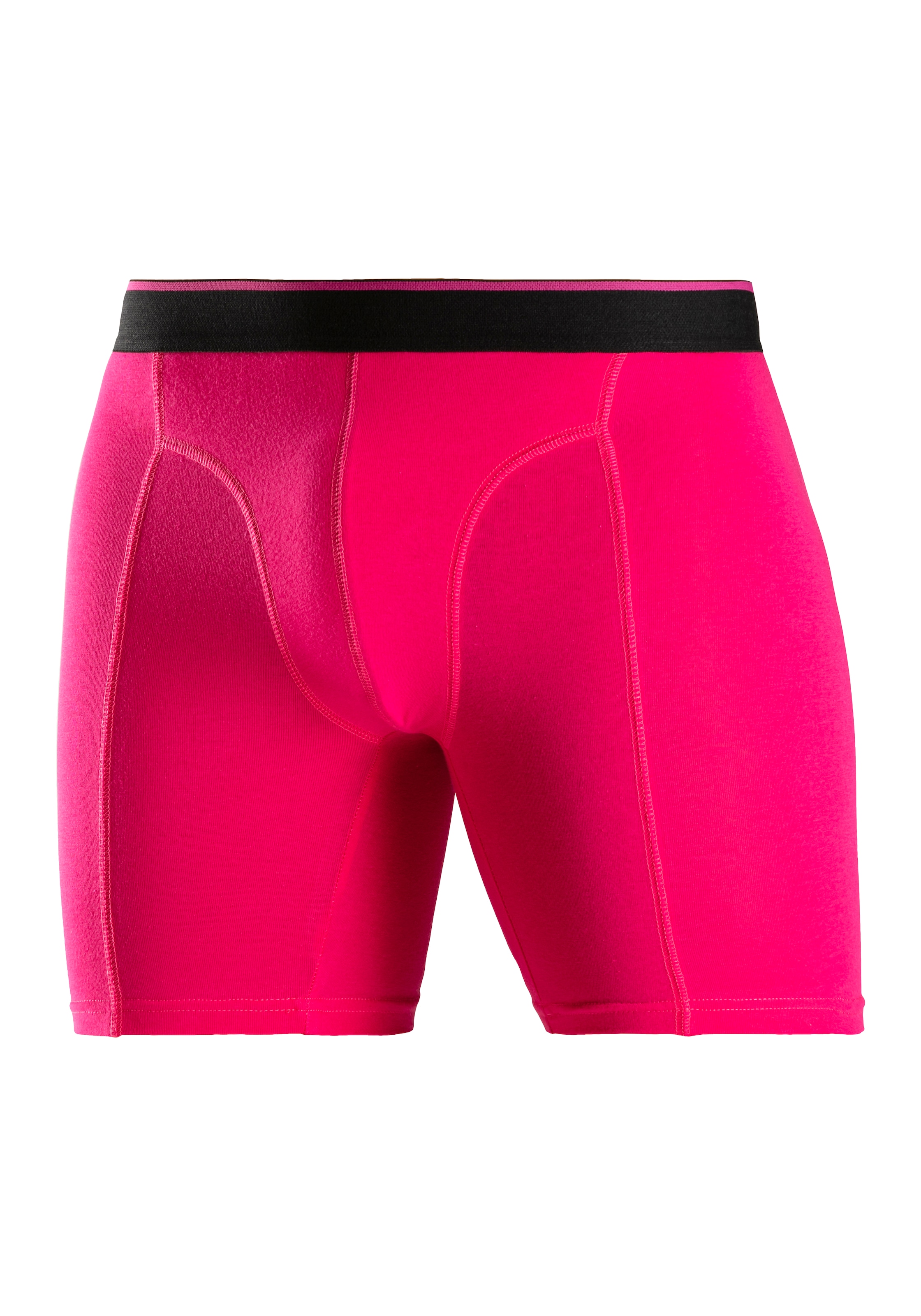 AUTHENTIC LE JOGGER Langer Boxer Packung, 5 Stk. mit zweifarbigem Webbund und längerem Bein