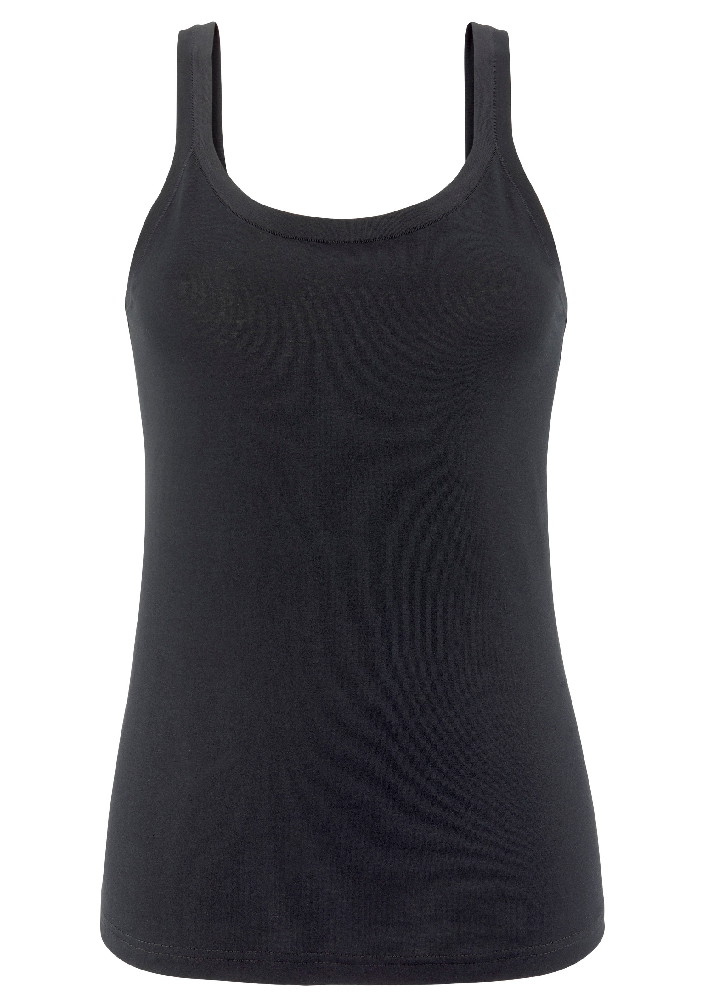 LASCANA Unterhemd Packung, 2 Stk. "Perfect Basics" aus elastischer Baumwolle, Tanktop, Unterziehshirt