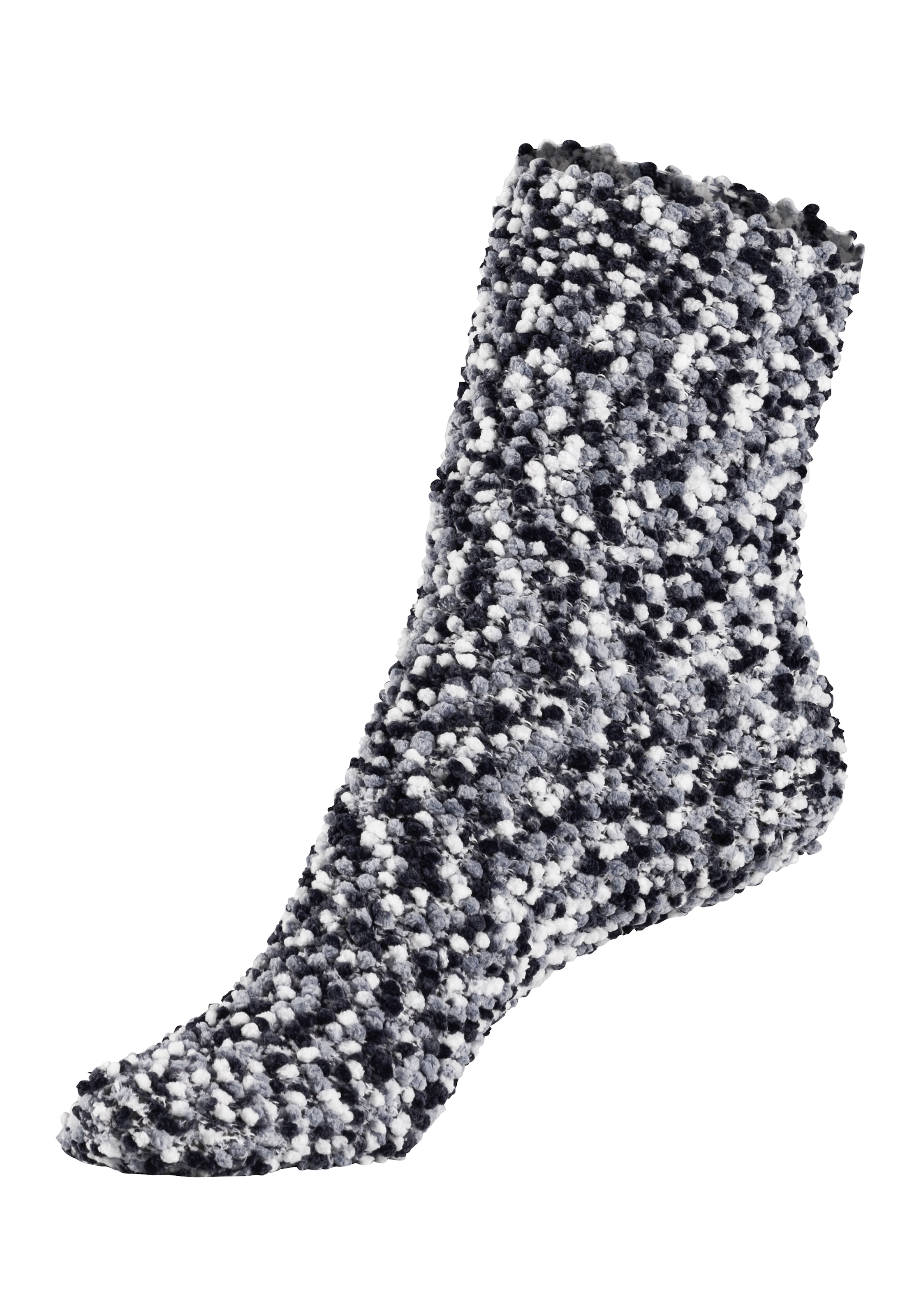Lavana Kuschelsocken, (Packung, 5 Paar), Multifarbe Bettsocken mit weichem Noppengarn