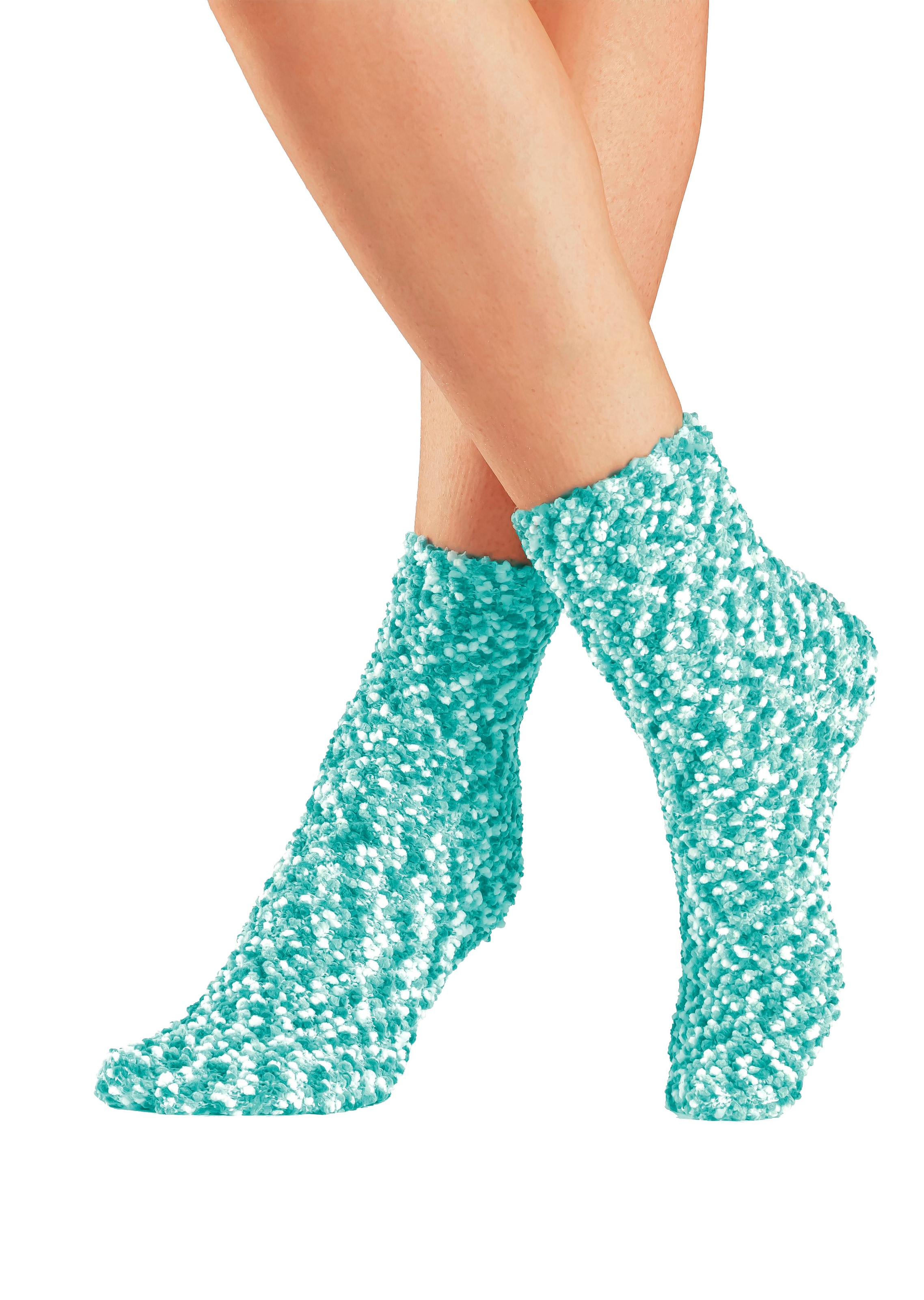 Lavana Kuschelsocken, (Packung, 5 Paar), Multifarbe Bettsocken mit weichem Noppengarn