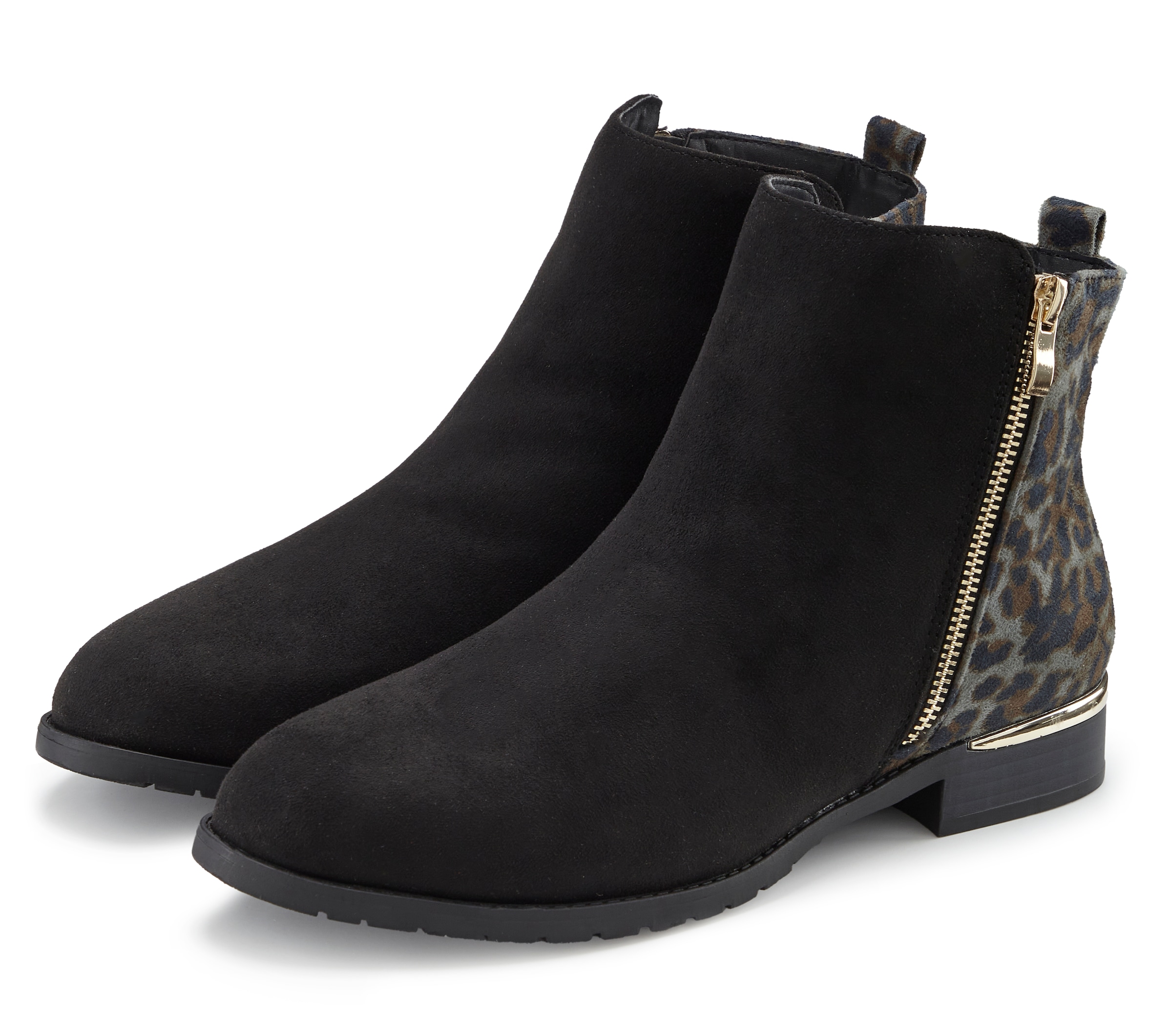 LASCANA Stiefelette »Ankle Boots, Stiefel«  mit Leo-Print VEGAN