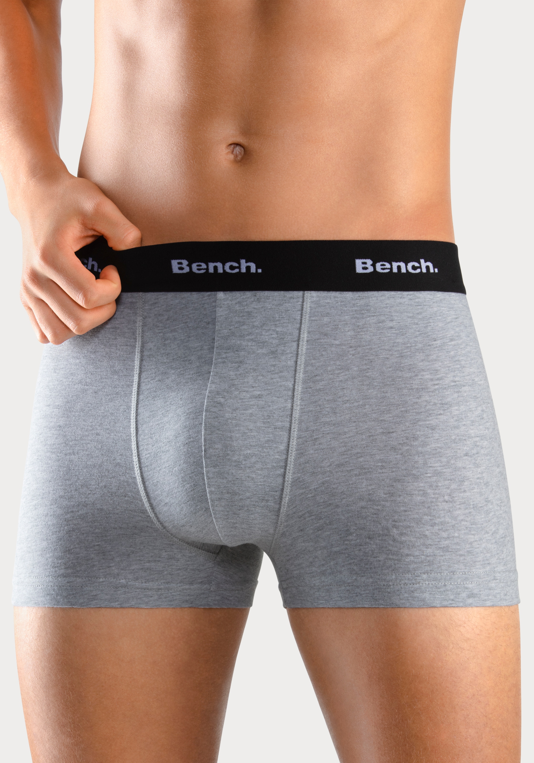 Bench. Boxer »Boxershorts für Herren«, (Packung, 4 St.), Unterhosen mit kontrastfarbigem Bund