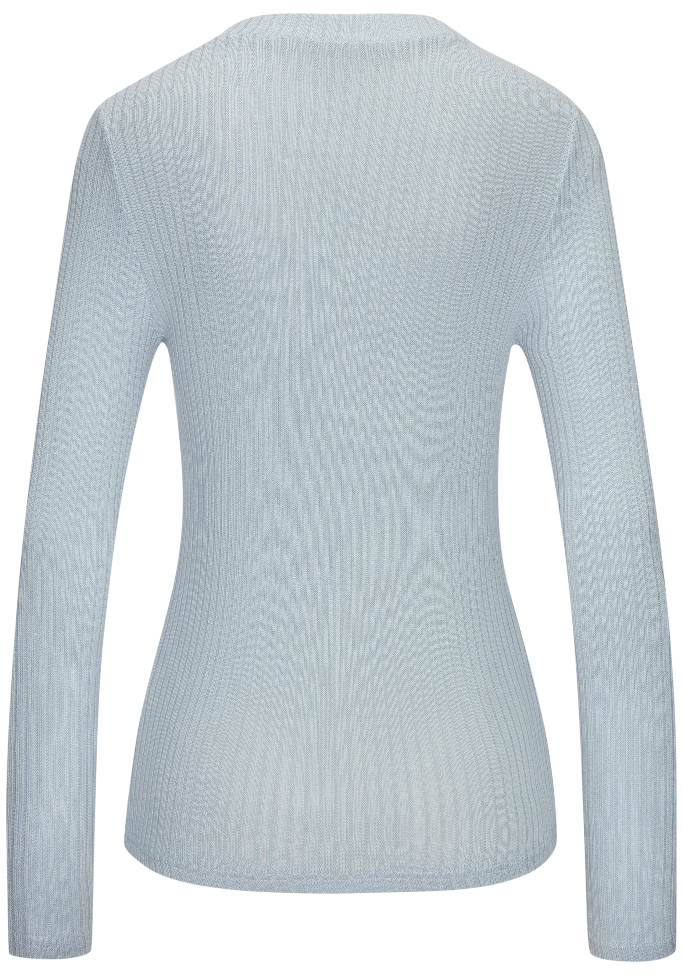 LASCANA Langarmshirt »mit kurzer Knopfleiste« aus weicher Viskose-Ripp-Qualität