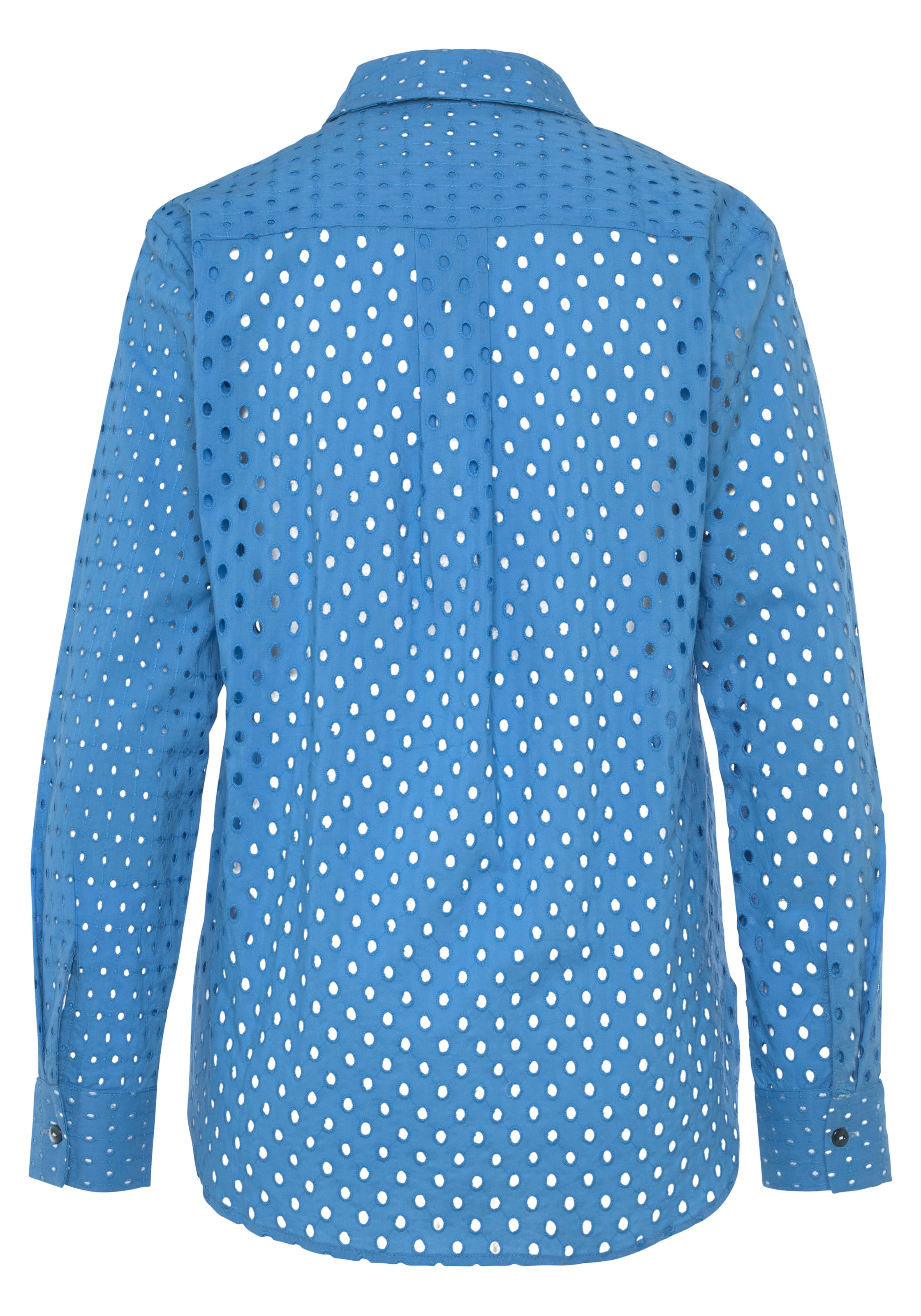 LASCANA Langarmbluse, mit Lochmuster und Blusenkragen, Damenbluse, casual-elegant
