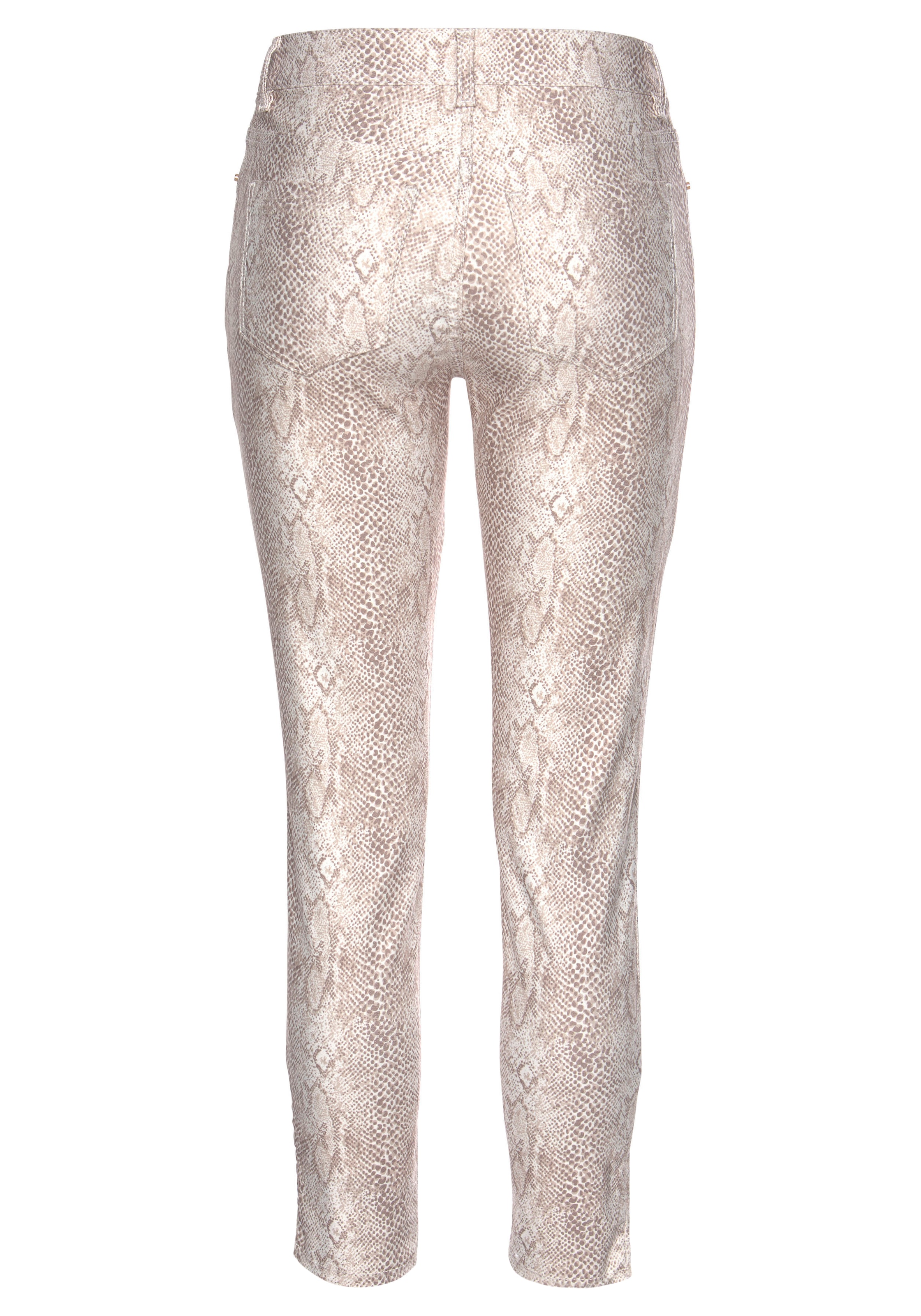 LASCANA 7/8-Jeggings, mit Animalprint, Stretch-Denim, Slim-Fit-Form, Damenhose