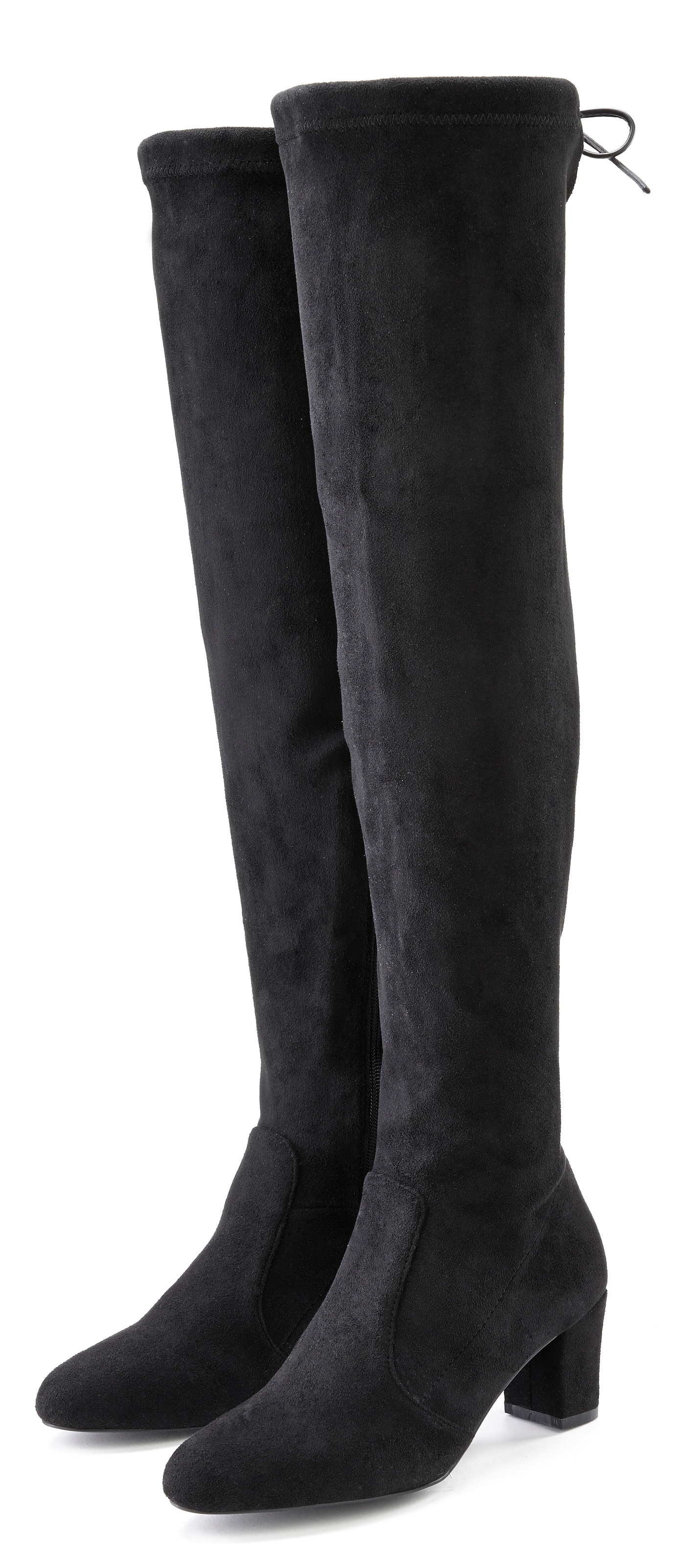 LASCANA Overkneestiefel, Slouchy Boots,Langschaft Stiefel,Schlupf-Boot, weiches Stretchmaterial