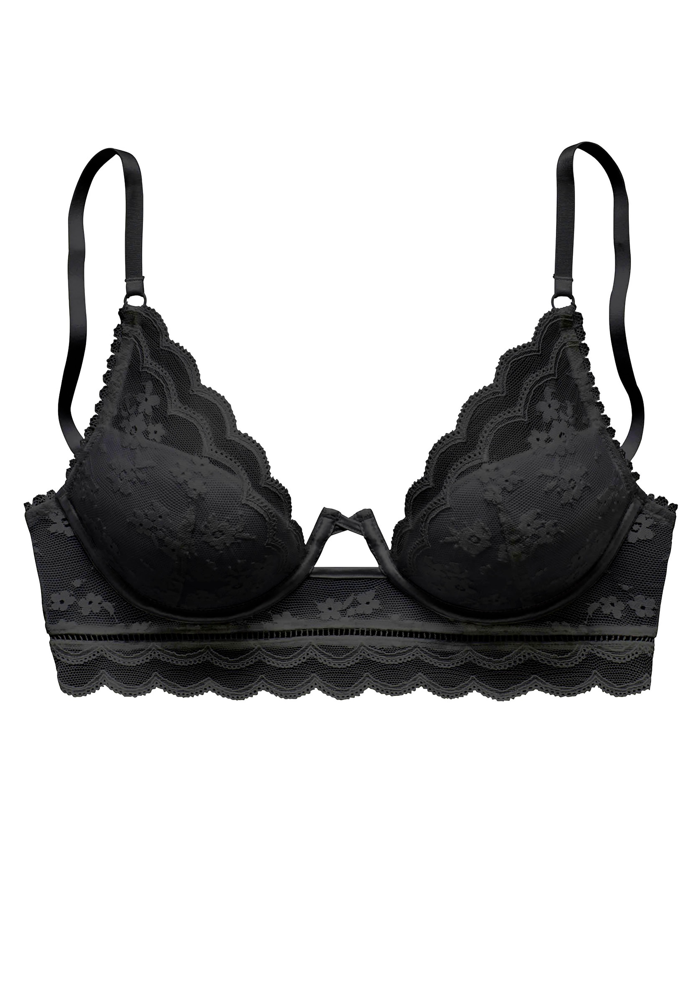 LASCANA Push-up-BH »Fina«, in leichter Longform. mit extravagantem Bügel, sexy Dessous