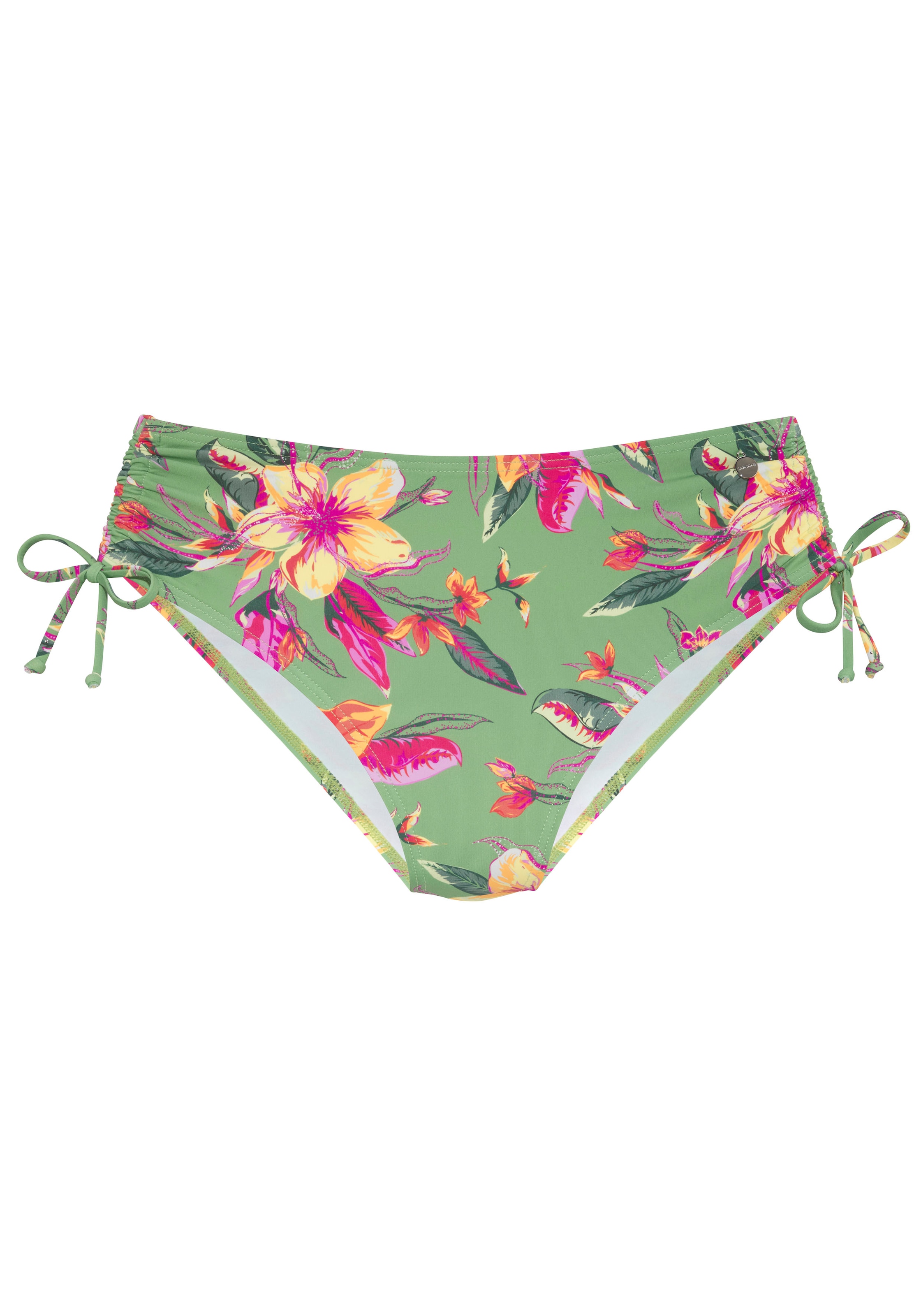 LASCANA Bikini-Hose »Malia«, mit seitlicher Raffung mit tropischem Print