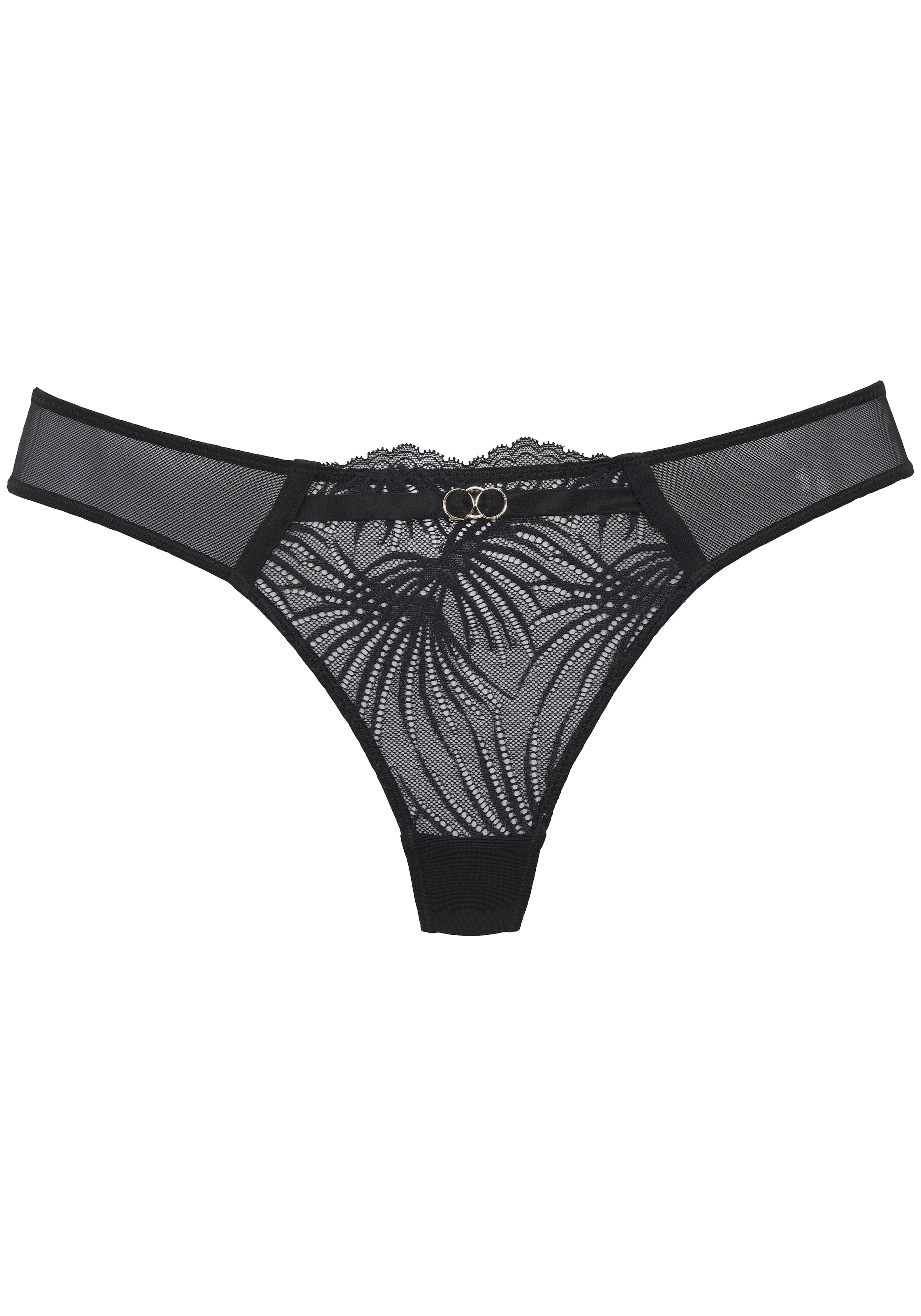 LASCANA String »Alexia« mit sexy Cut-Out & Ringaccessoires, sexy Dessous