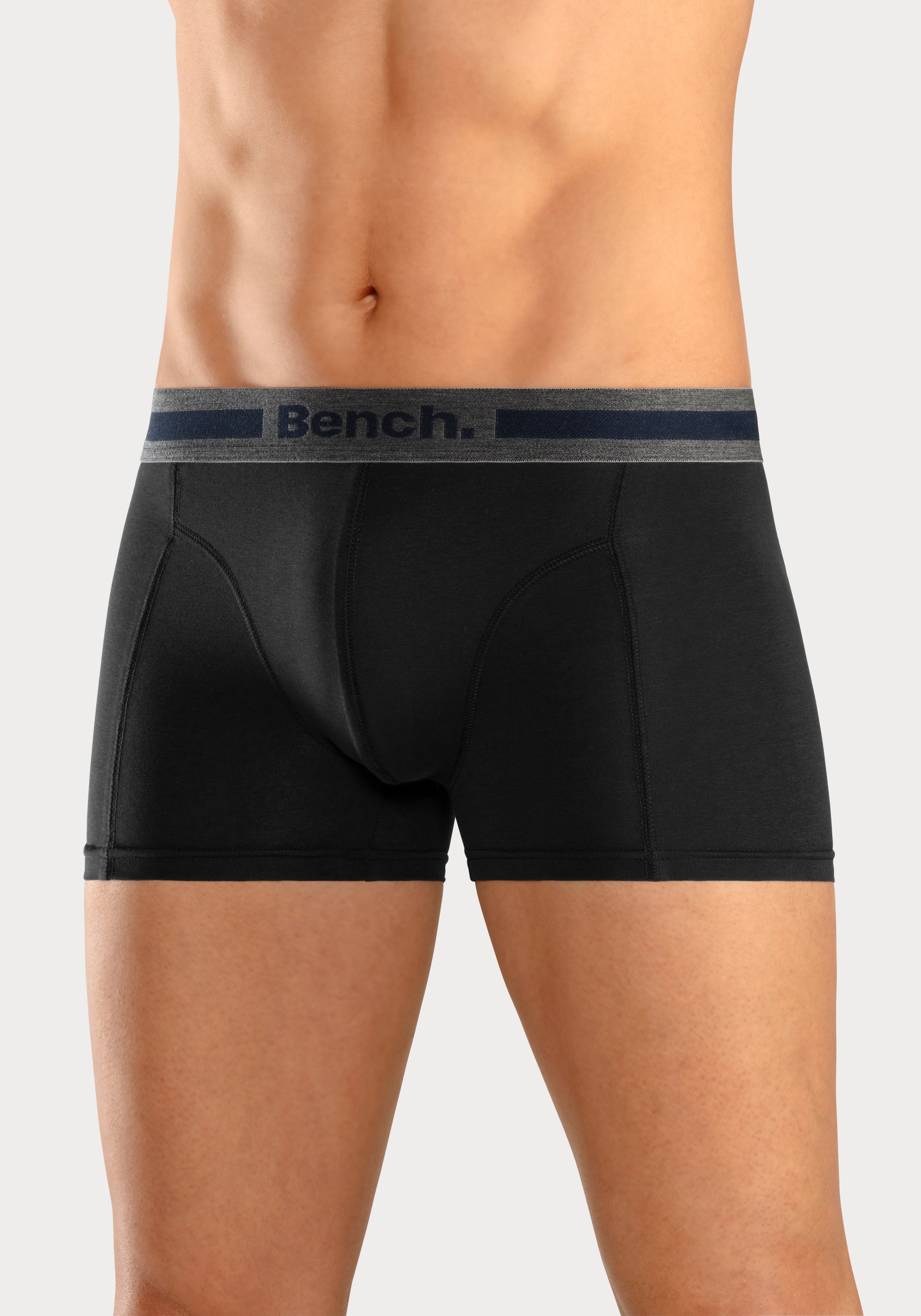 Bench. Boxer »Boxershorts für Herren«, (Packung, 4 St.), Unterhosen mit Overlock-Nähten vorn