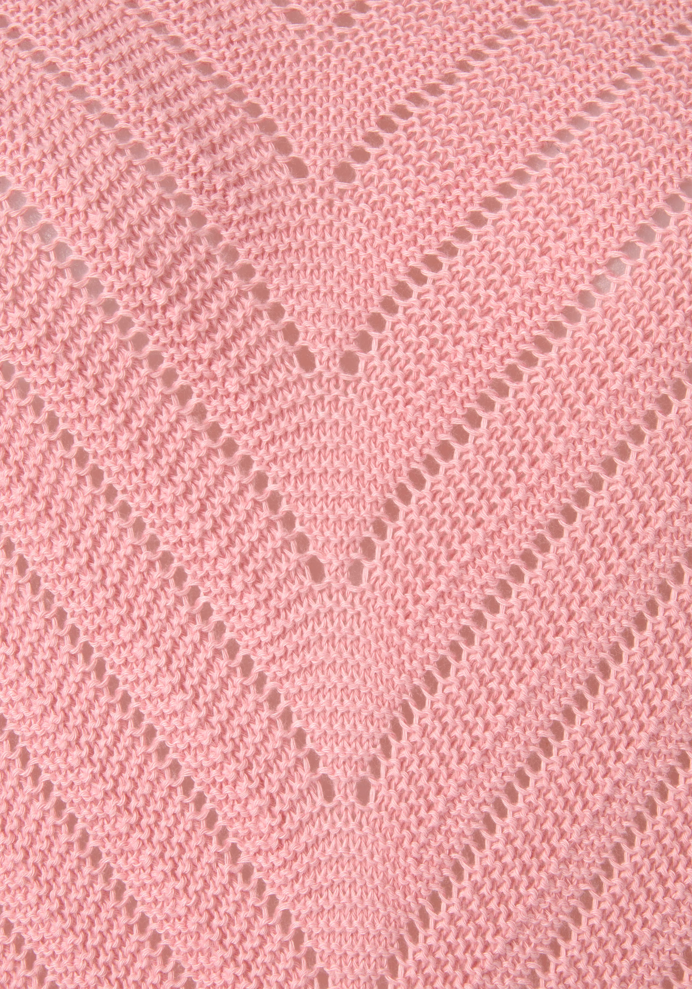 LASCANA Ajourpullover, mit kurzen Ärmeln, lockerer Strickpullover aus Baumwolle