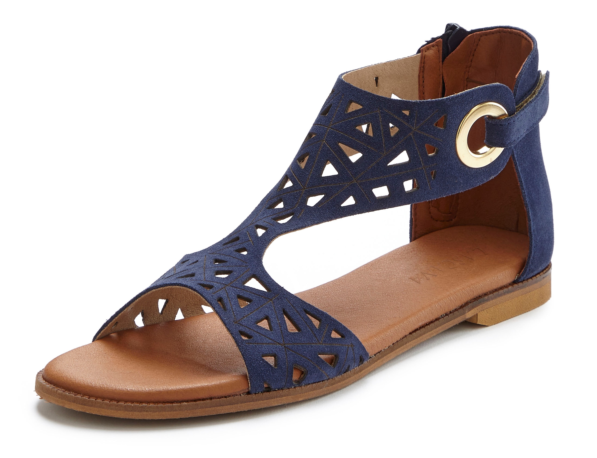 LASCANA Sandale »Sommerschuh«, Sandalette, Sommerschuh aus hochwertigem Leder mit Cut-Outs