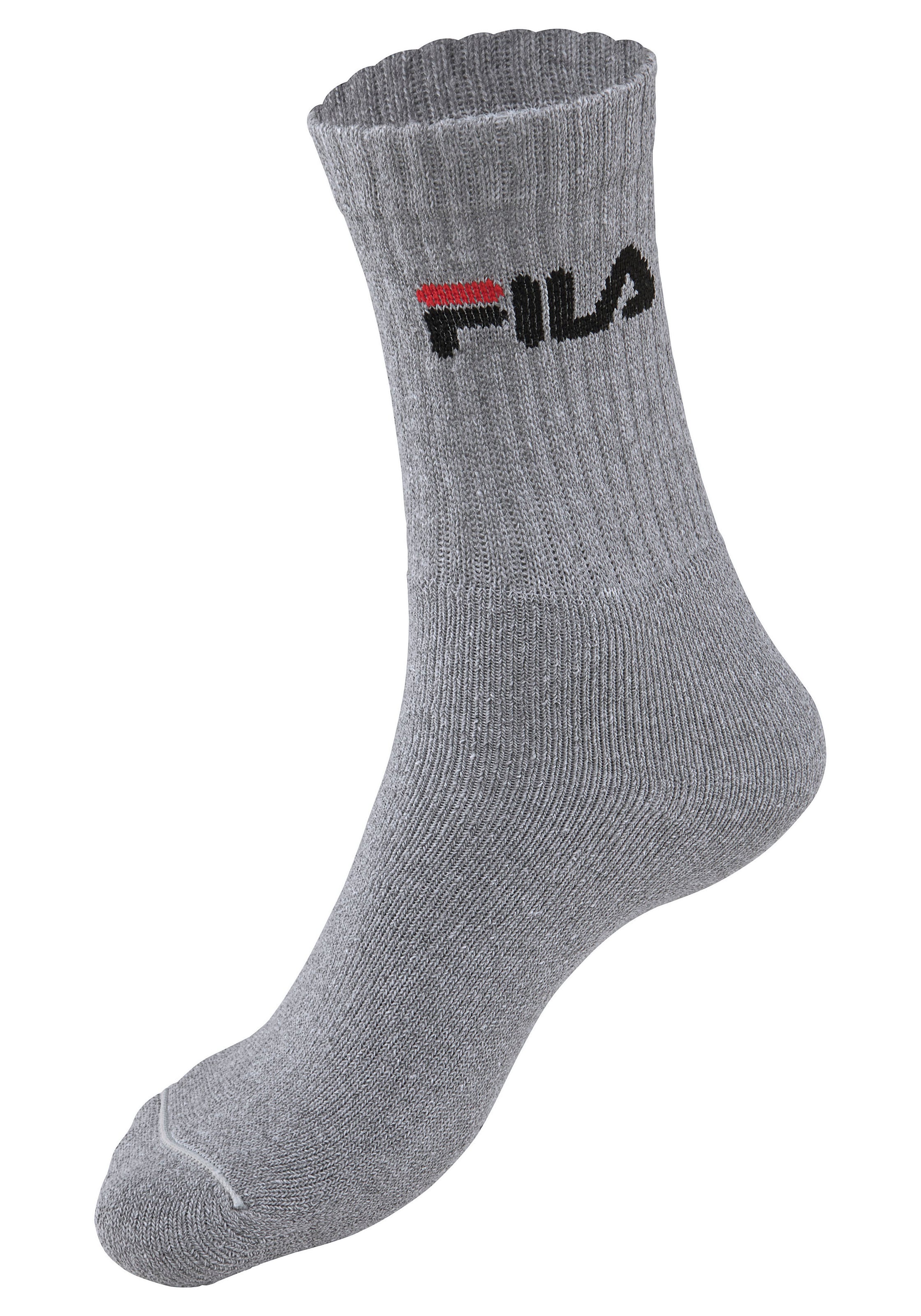 Fila Tennissocken »UNISEX CREW TENNIS FULL TERRY SOCKS« 6 Stk. tlg. Sportsocken, flache Zehennaht