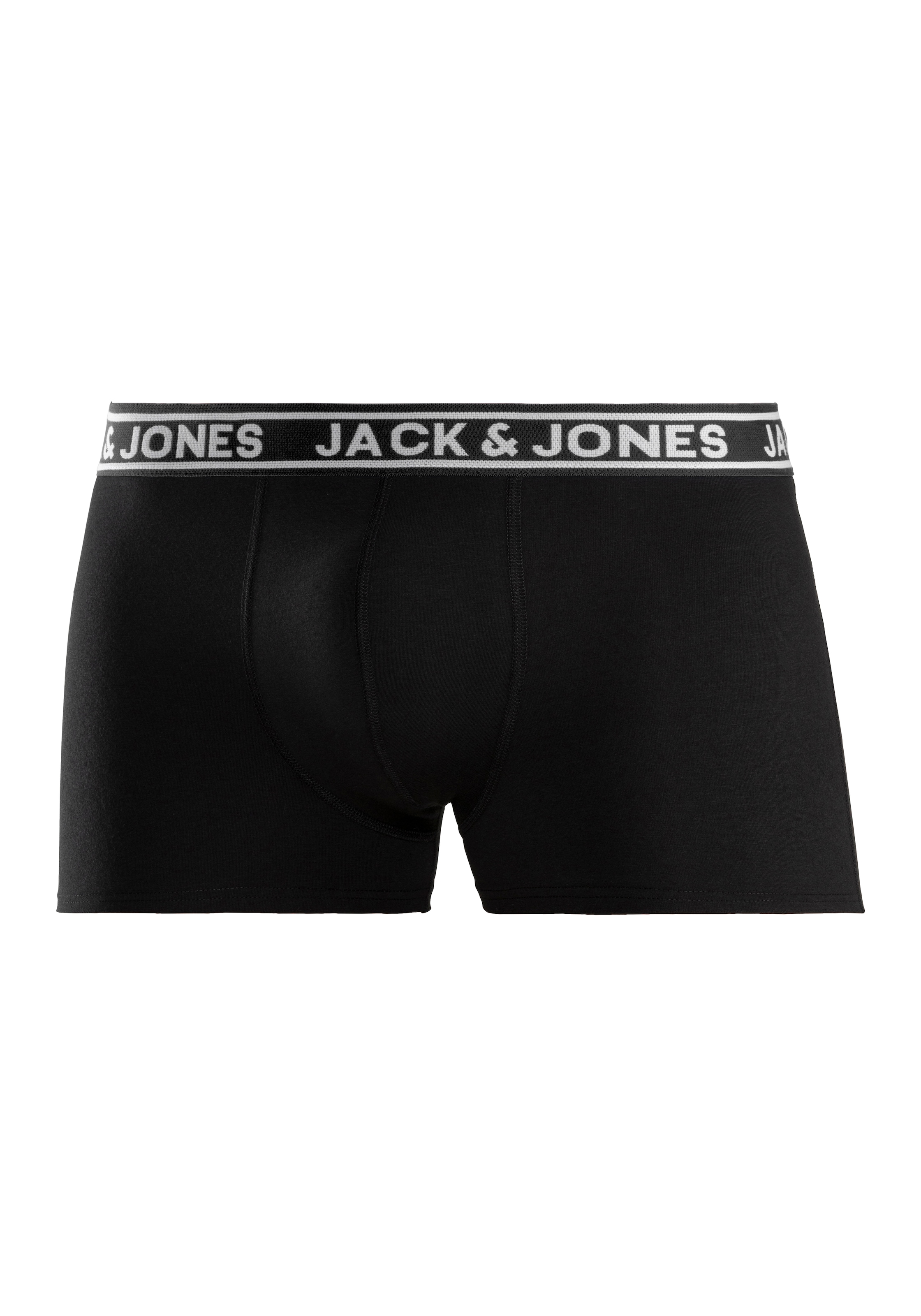 Jack & Jones Trunk »JACCRISP im 6er Pack mit Logobund und Stretchkomfort« Packung, 6 Stk. unifarben mit Farbeinsatz, modisch, eng anliegend, Baumwollmischung