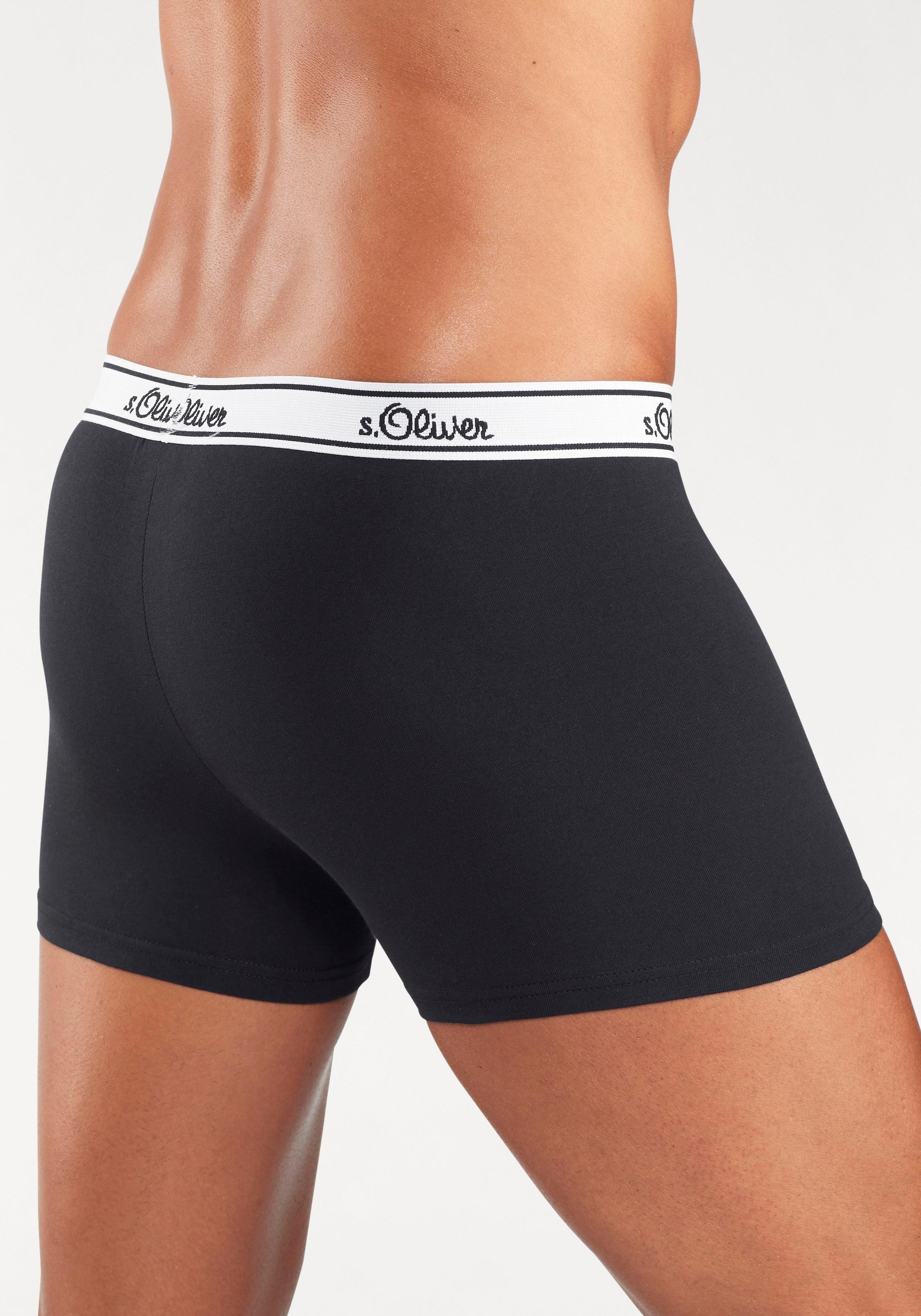 s.Oliver Boxer »Boxershorts für Herren«, (Packung, 3 St.), mit weißem Webbund