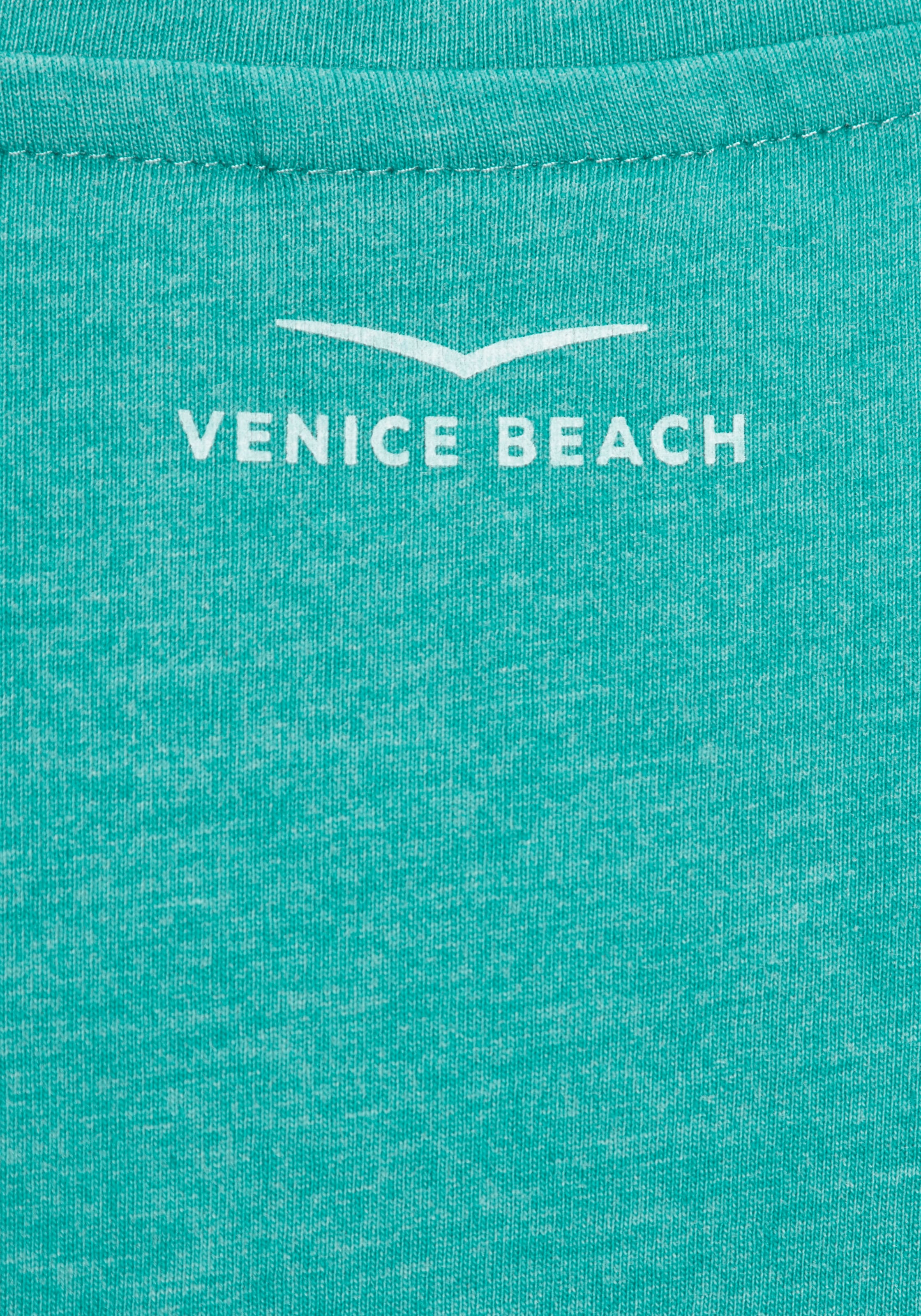 Venice Beach Kurzarmshirt, mit Frontdruck, T-Shirt aus Baumwollmischung, Basic, casual