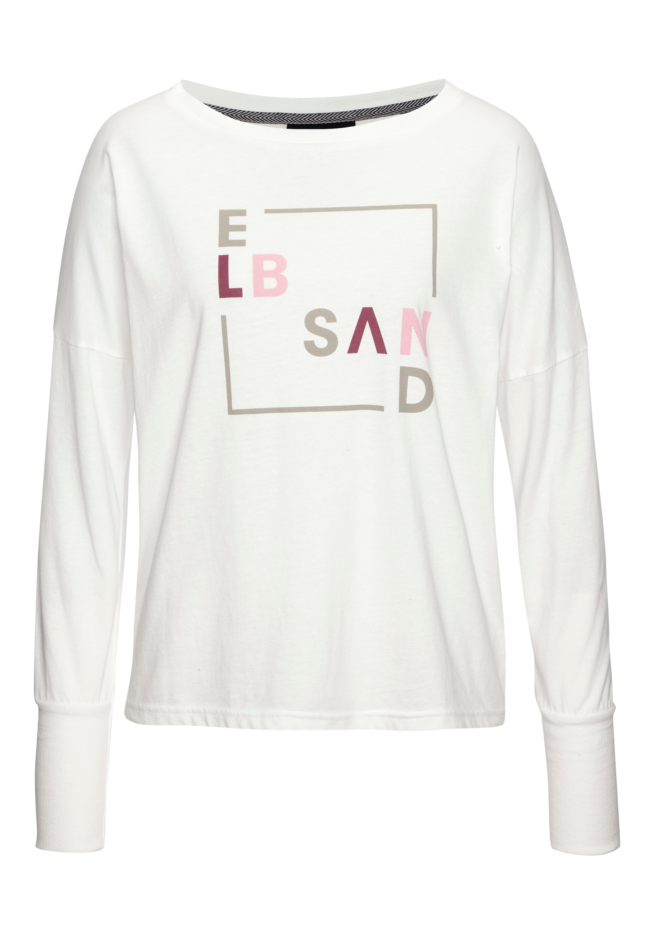 Elbsand Langarmshirt mit Frontdruck, Longsleeve, lockerer Schnitt