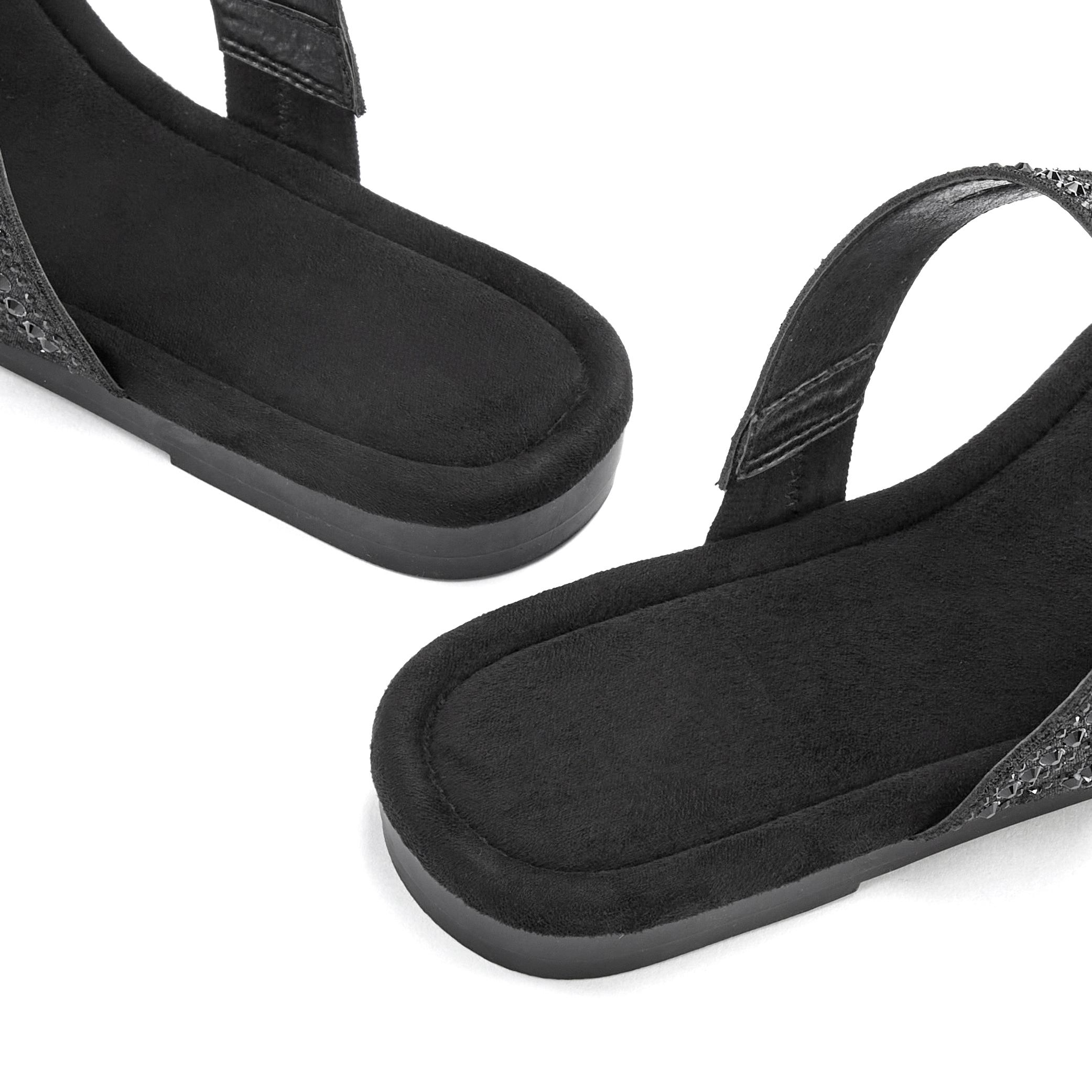 Vivance Pantolette »Mule, Sommerschuh, offener Schuh, Zehentrenner, Sandale,«, mit Schmucksteinchen VEGAN