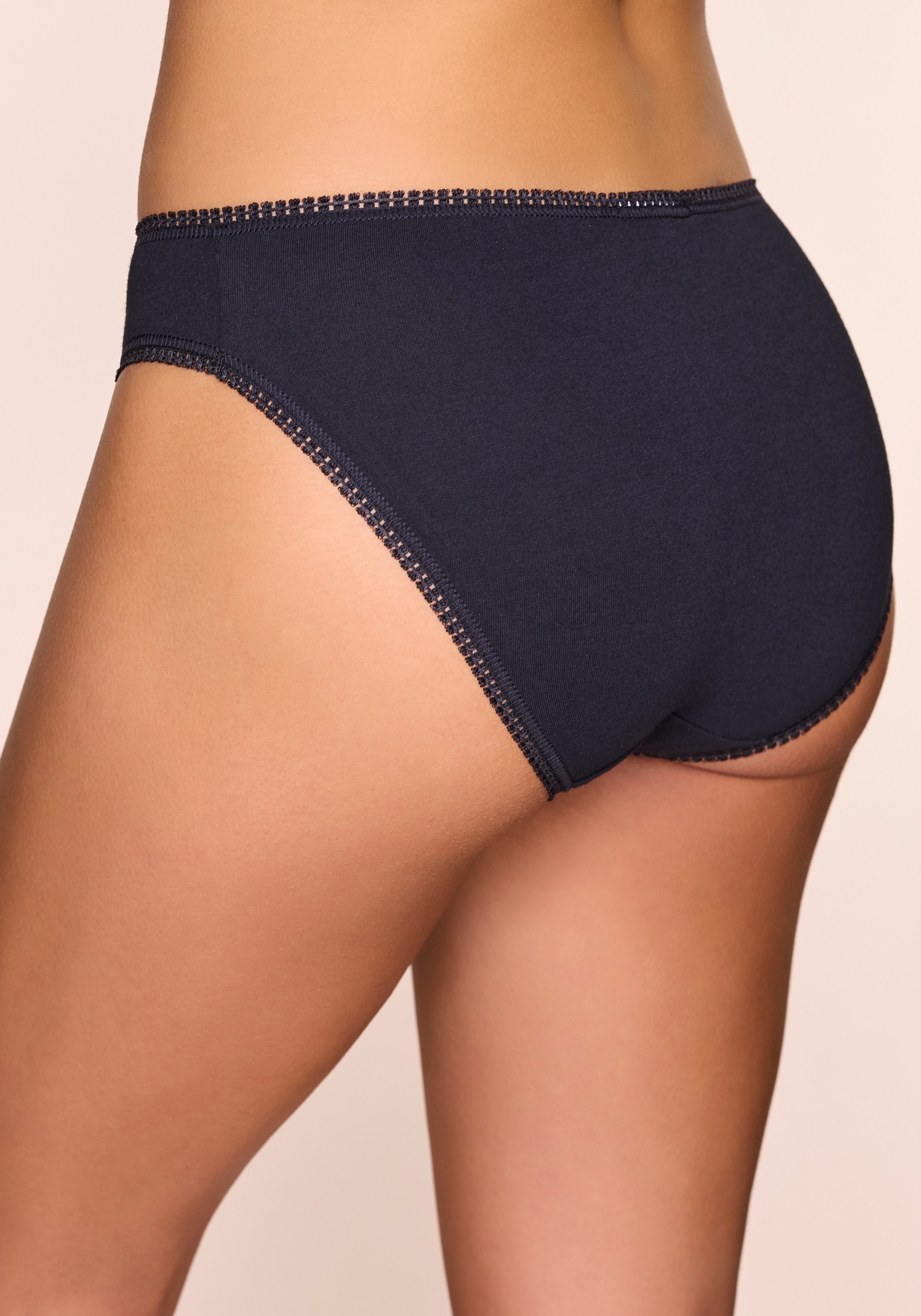 LASCANA Jazz-Pants Slips 3er-Pack,  mit Spitze am Beinabschluss, aus elastischem Jersey