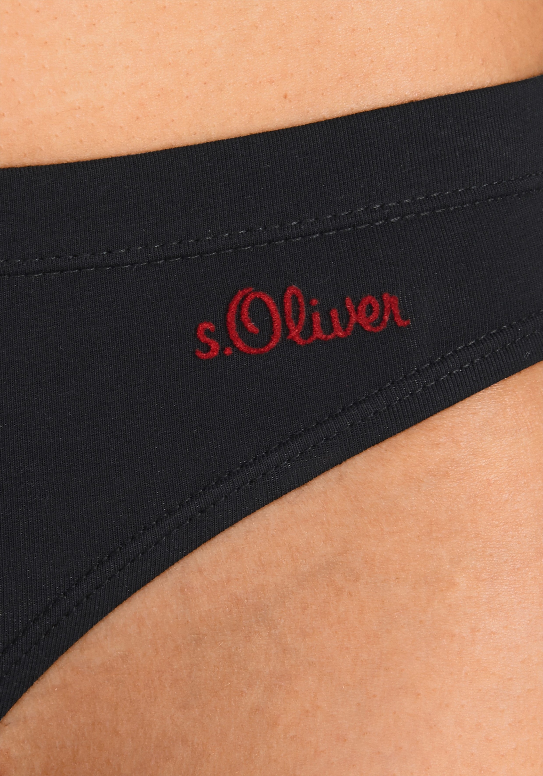 s.Oliver Bikinislip, (3er-Pack), aus elastischer Baumwoll-Qualität