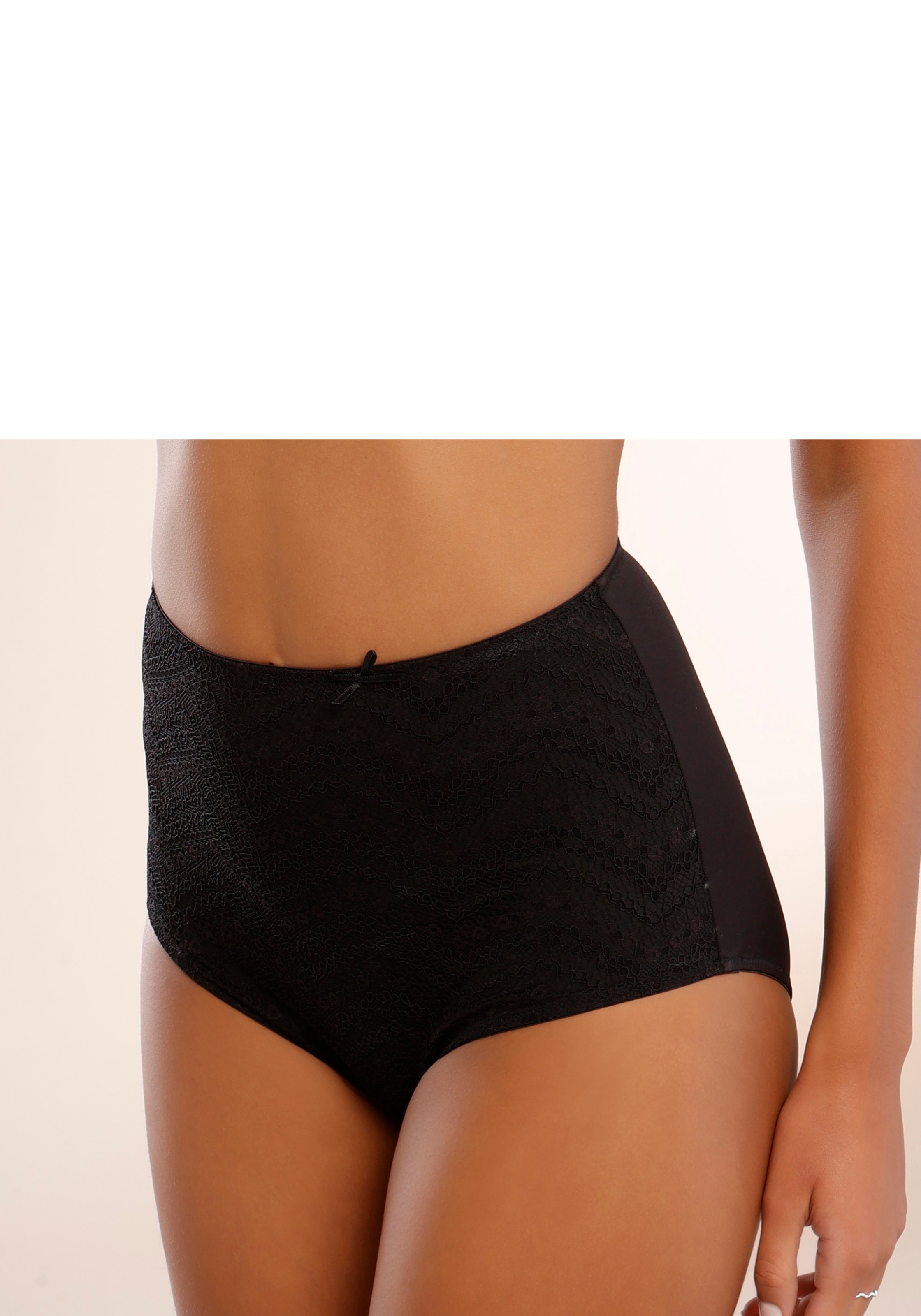 LASCANA High-Waist-Slip, aus modischem Netzmaterial