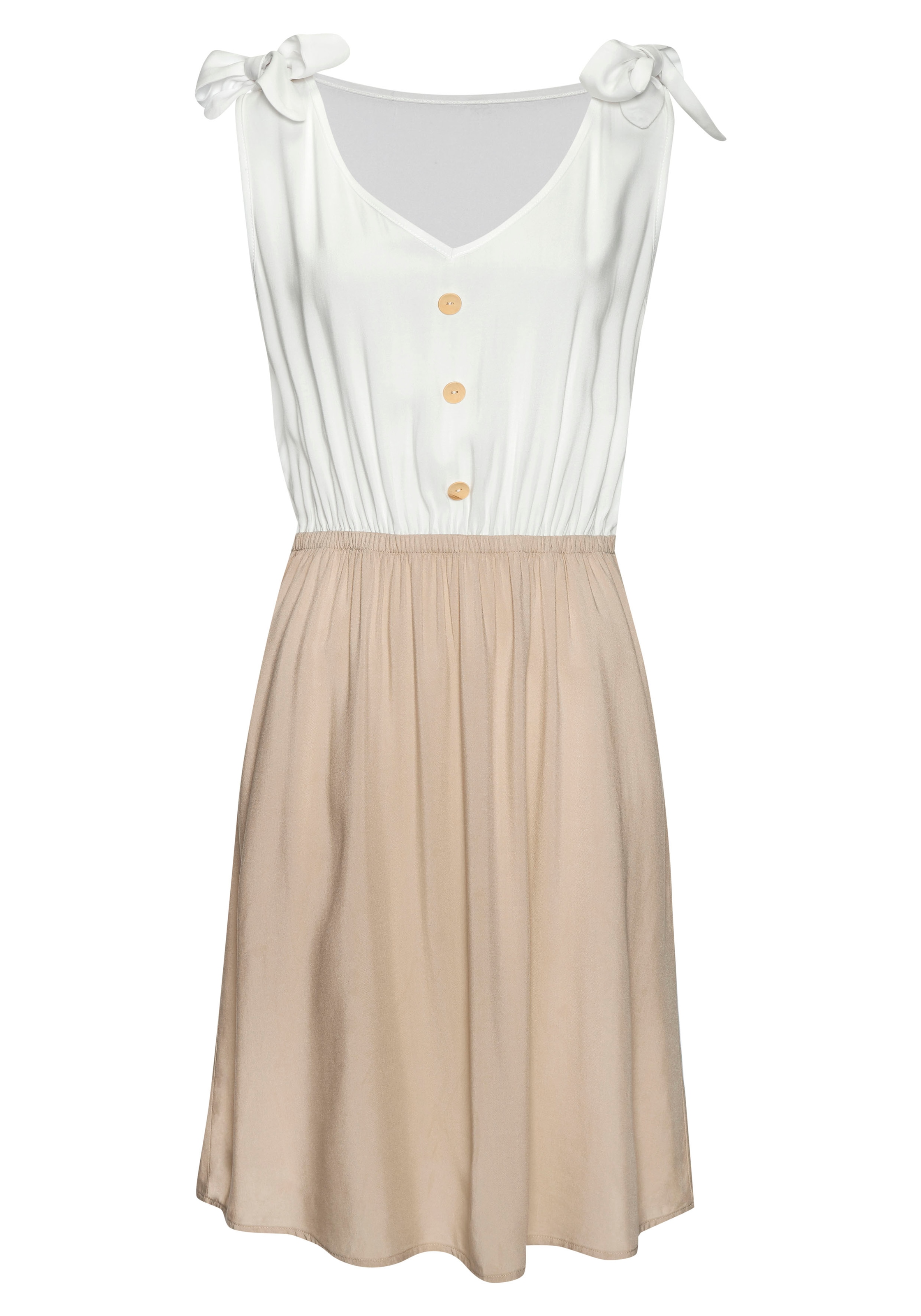 LASCANA Sommerkleid, mit Schleifen, Strandkleid, casual