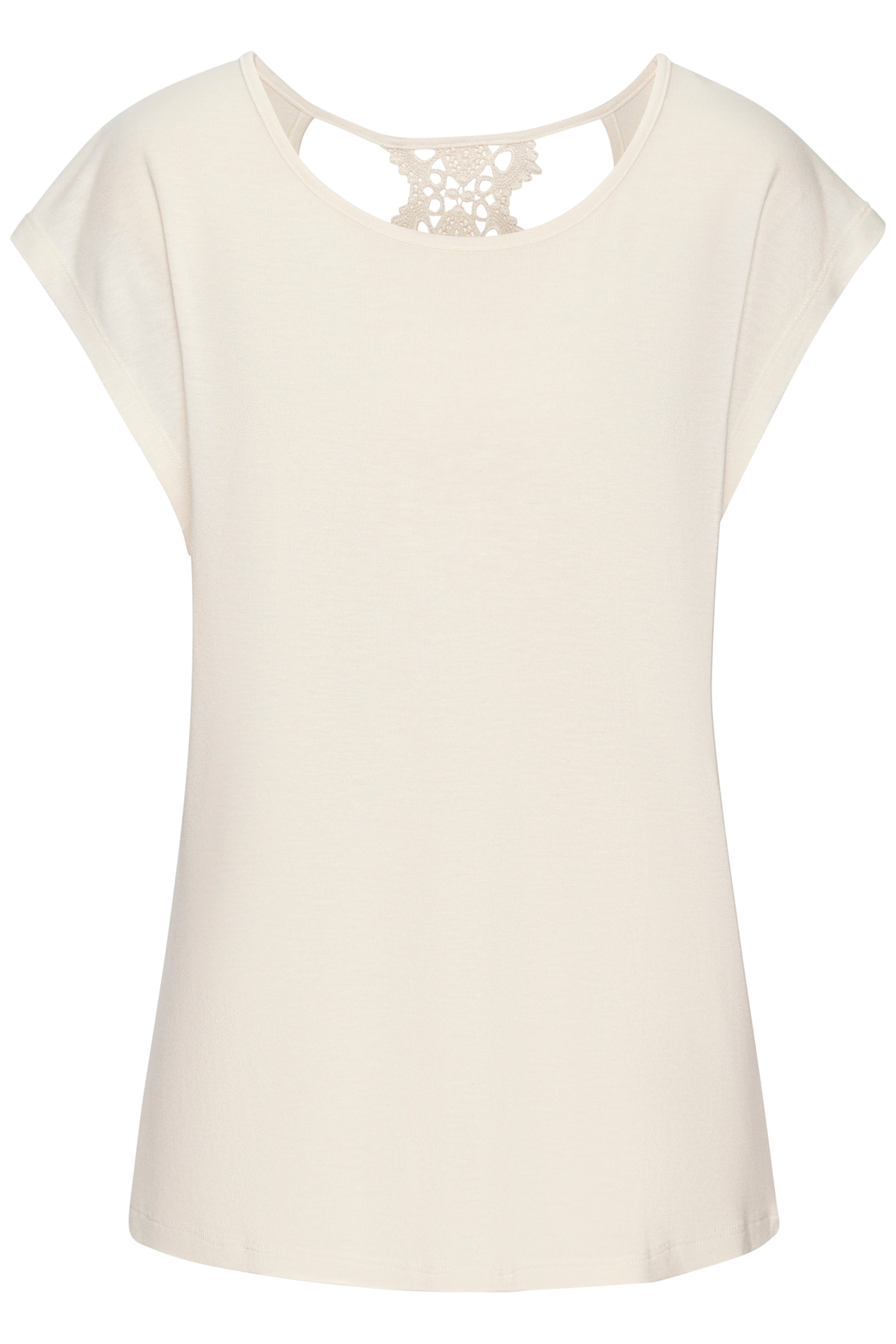 LASCANA Kurzarmshirt, mit Spitzendetail im Rücken, bequemes T-Shirt aus Jersey