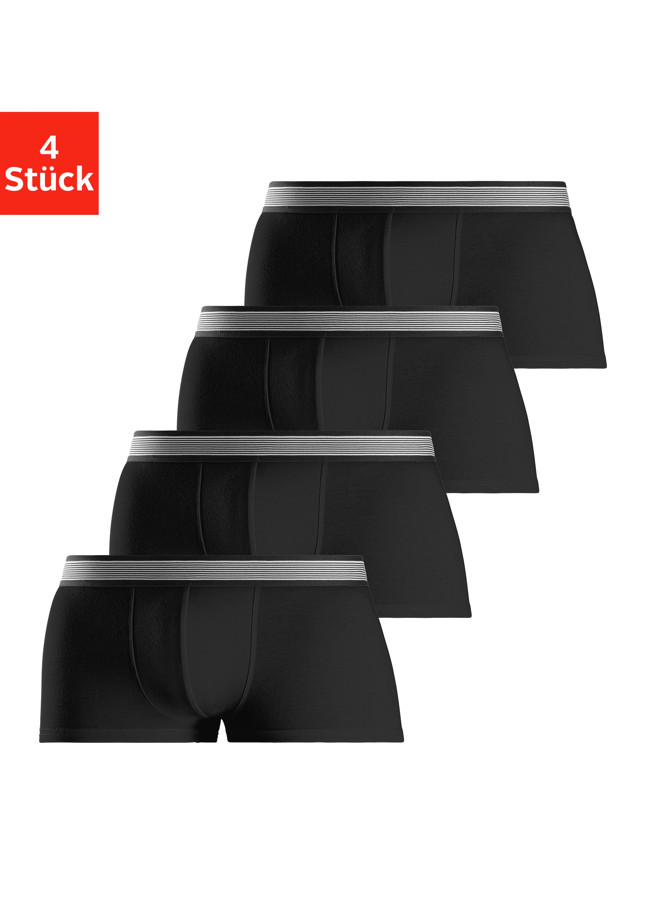 H.I.S Hipster, (Packung, 4 St.), knapp sitzende Boxershorts aus Baumwollmischung