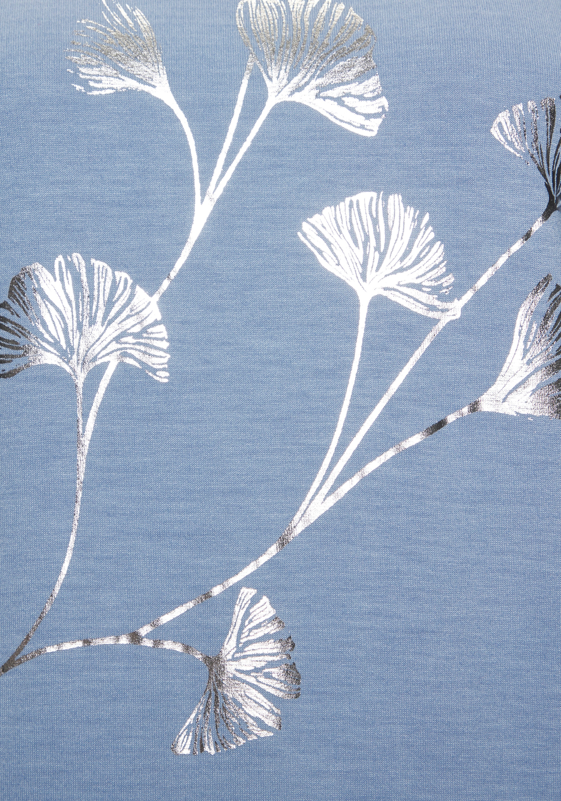 LASCANA Kurzarmshirt »mit schimmerndem Blumenprint«, aus elastischer Viskose-Qualität