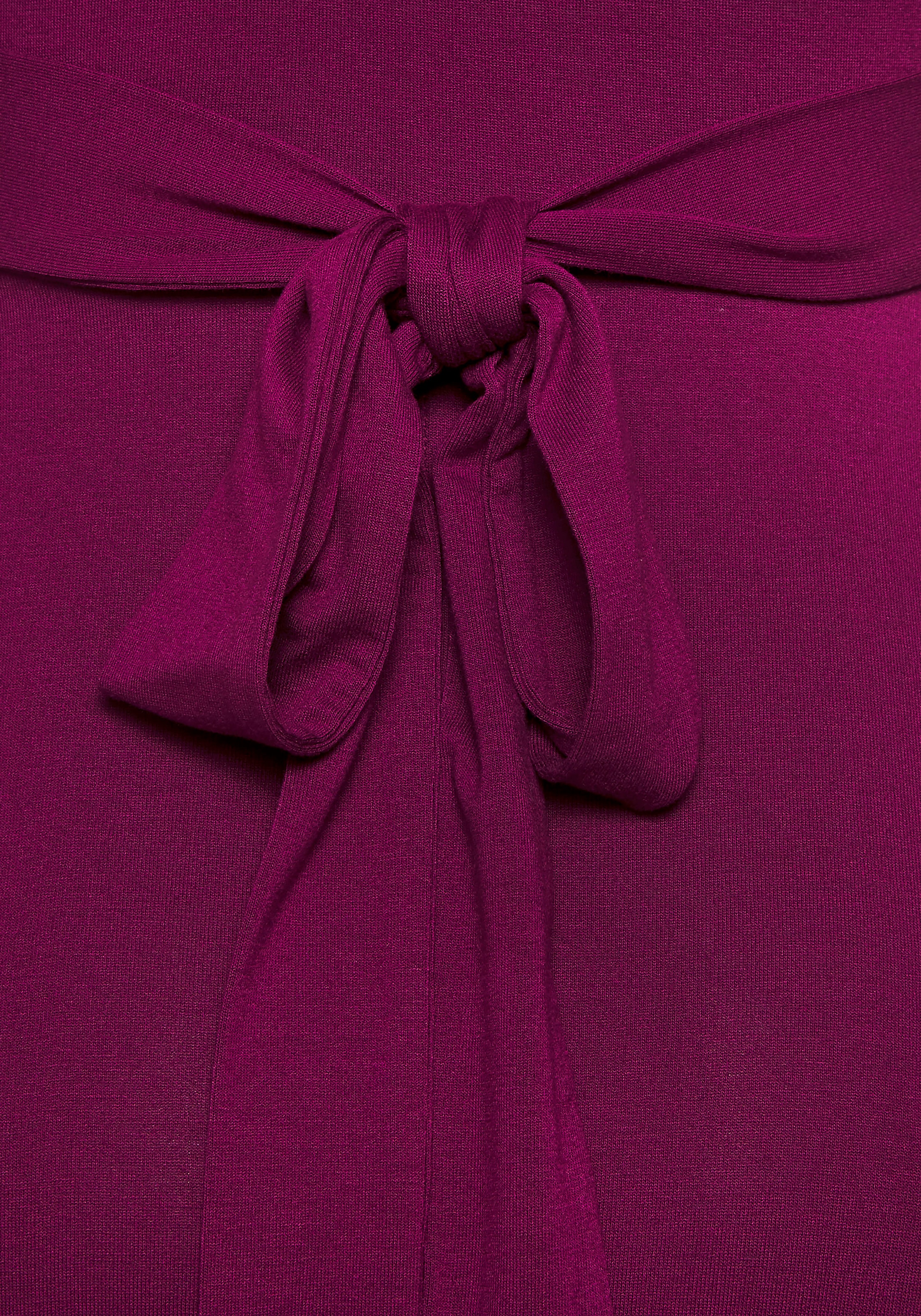 Beachtime Sommerkleid, mit Zipfelsaum und Schleife, Jerseykleid, asymmetrisches Rockteil