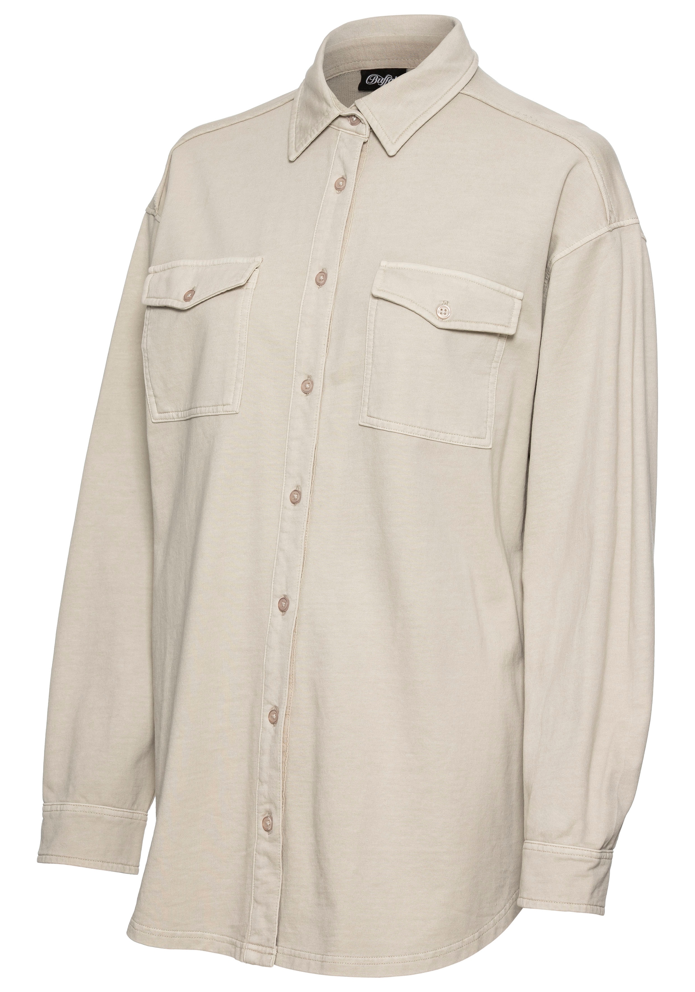 Buffalo Blusenshirt, Loungeshirt im Used-Look, Loungewear