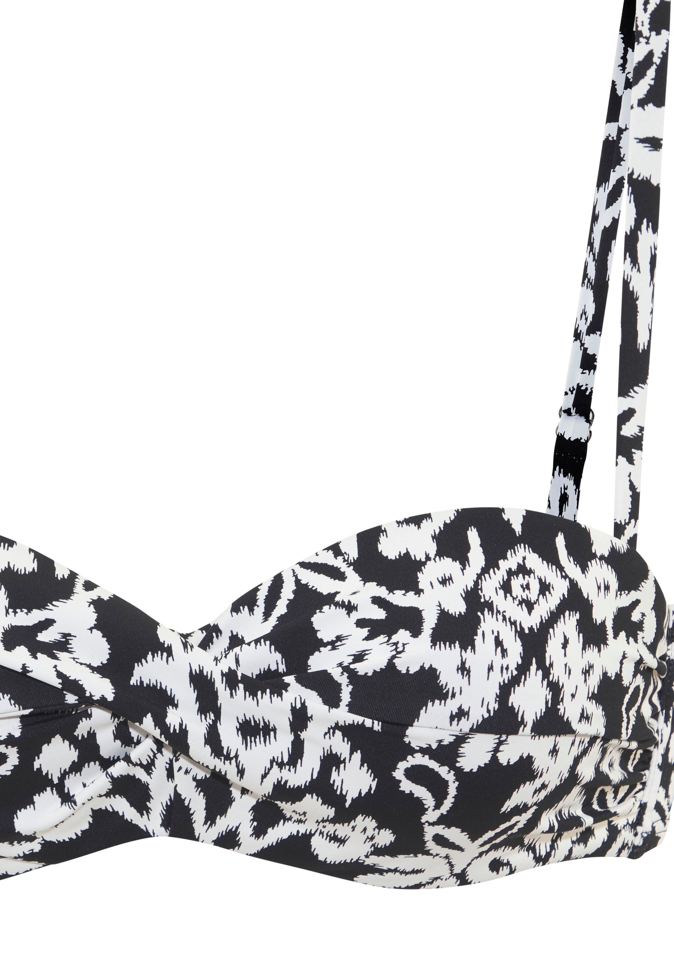 LASCANA Bügel-Bandeau-Bikini-Top »Piper«, mit auffälligem Alloverprint