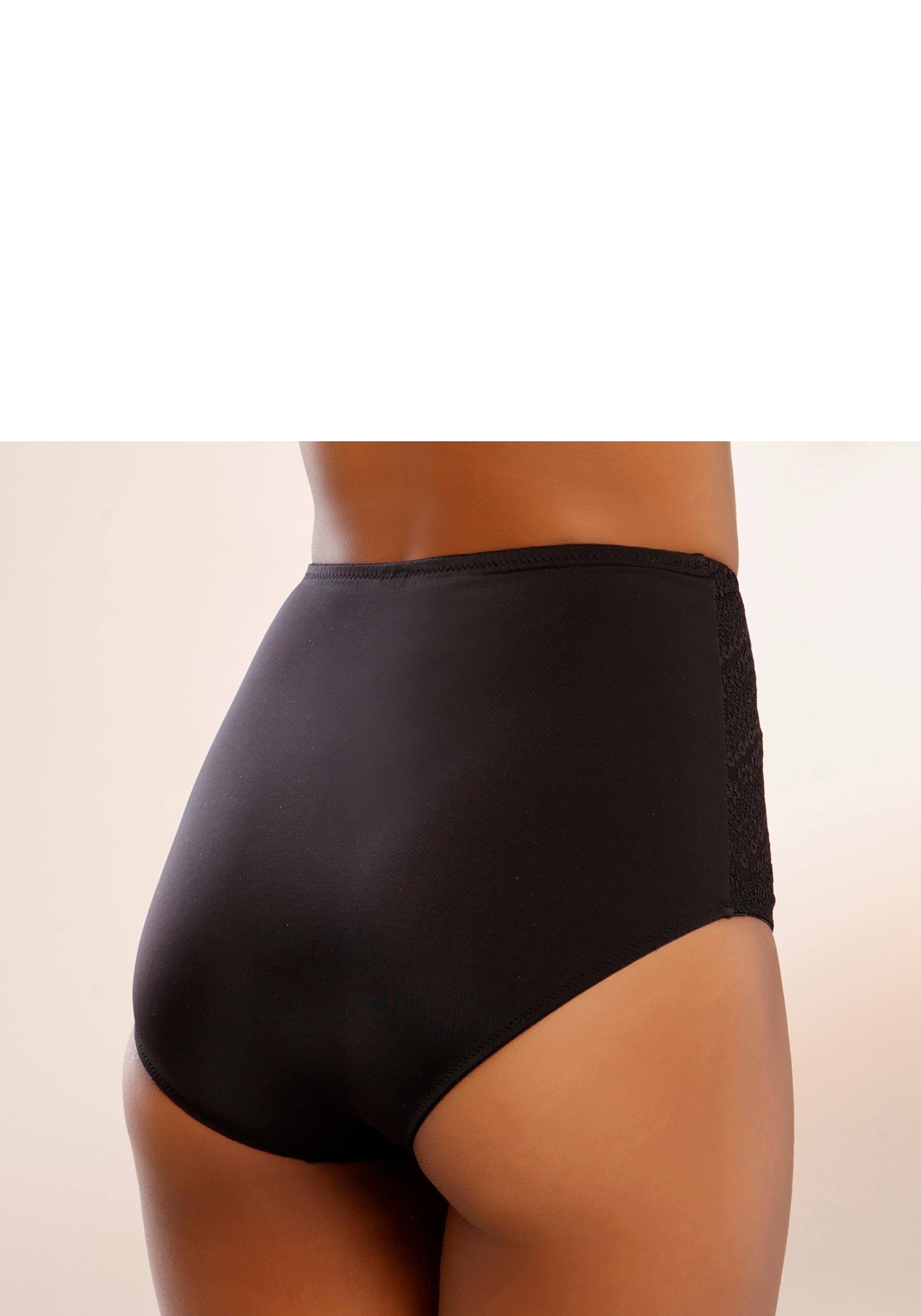 LASCANA High-Waist-Slip, aus modischem Netzmaterial
