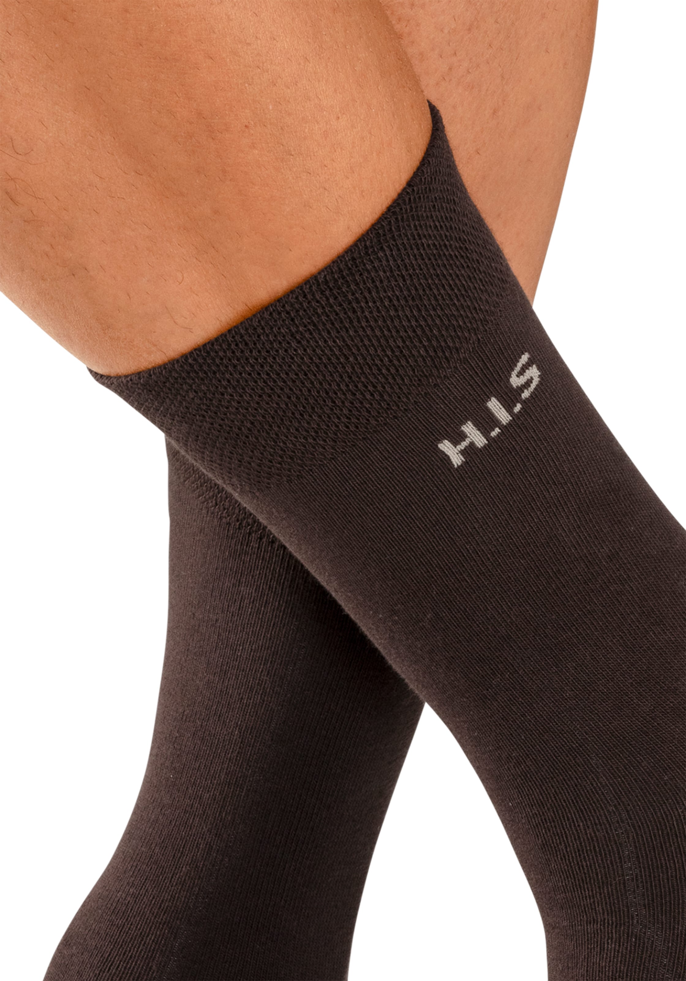 H.I.S Socken, (Packung, 4 Paar), mit druckfreiem Bündchen