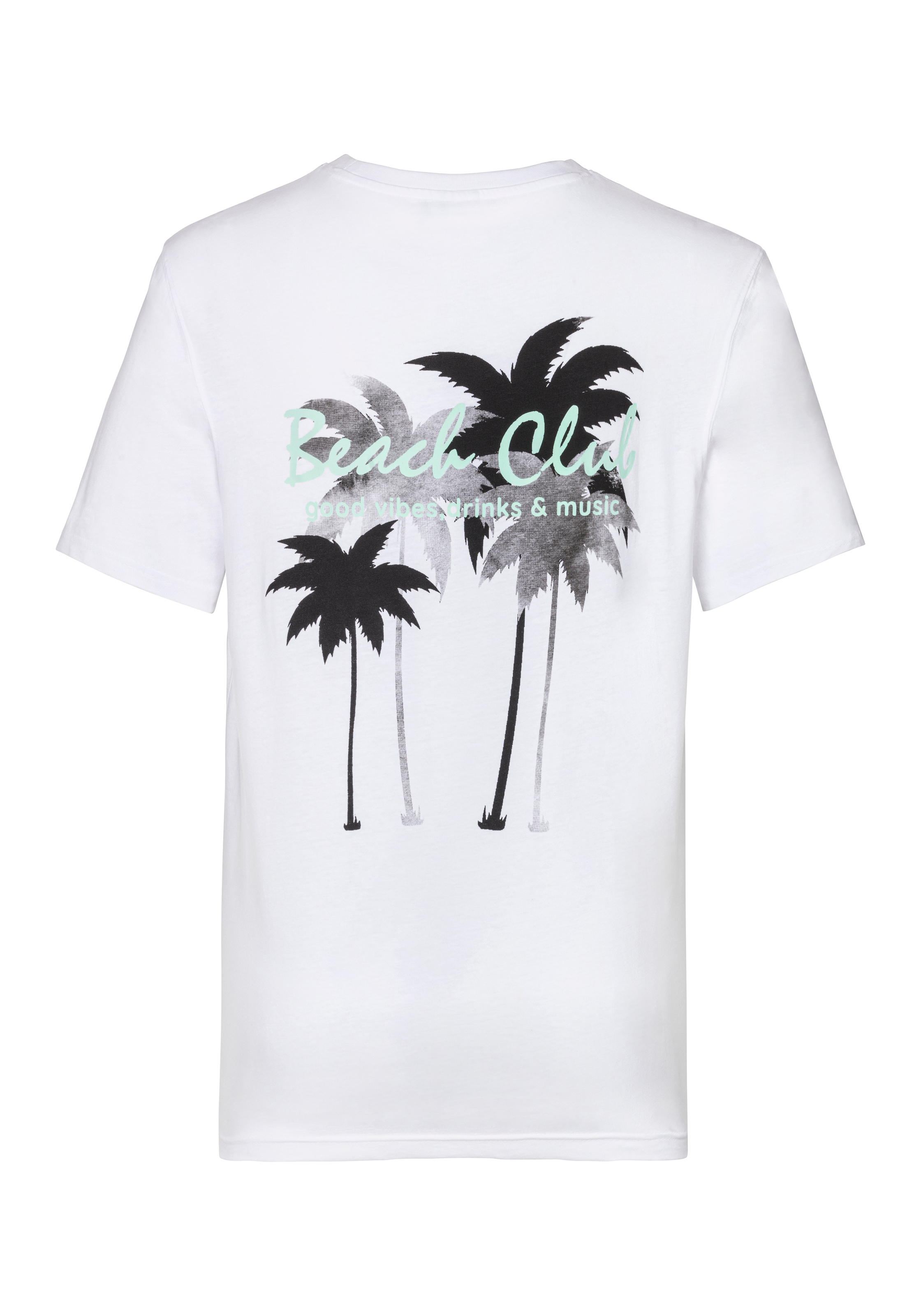 Beachtime T-Shirt »mit großem Rückenprint«, Regular-Fit, mit Print vorn und hinten