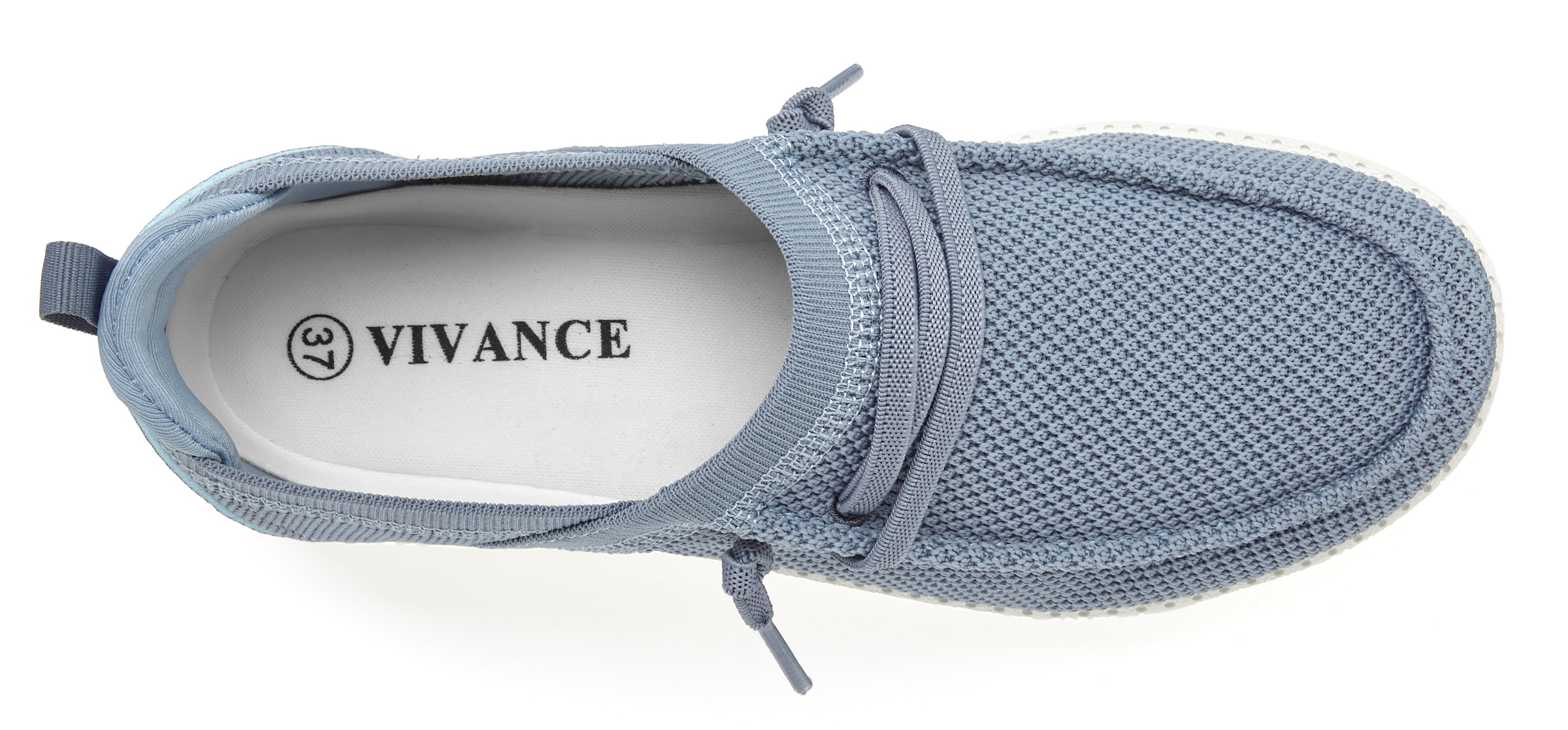 Vivance Sneaker »Freizeitschuh, Halbschuh,«, in Mesh-Optik zum Reinschlüpfen mit elastischen Schnürbändern VEGAN