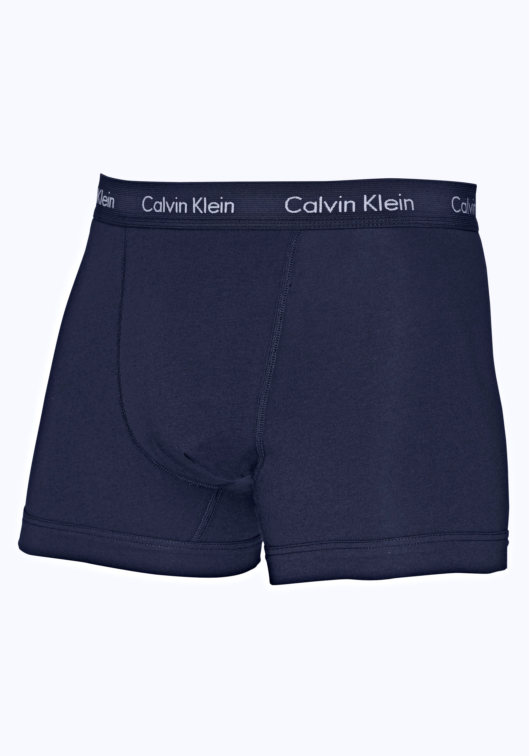 Calvin Klein Underwear Trunk, (3 St.), in blautönen mit Logo-Elastikbund