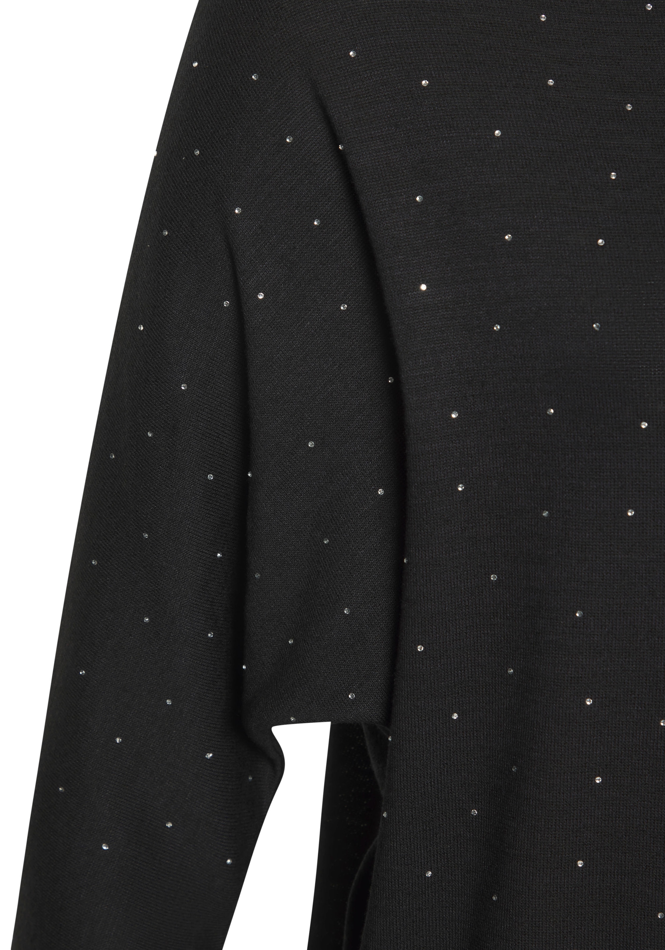 LASCANA Rundhalsshirt »mit funkelnden Strass-Steinen«, aus weichem Viskose-Strick
