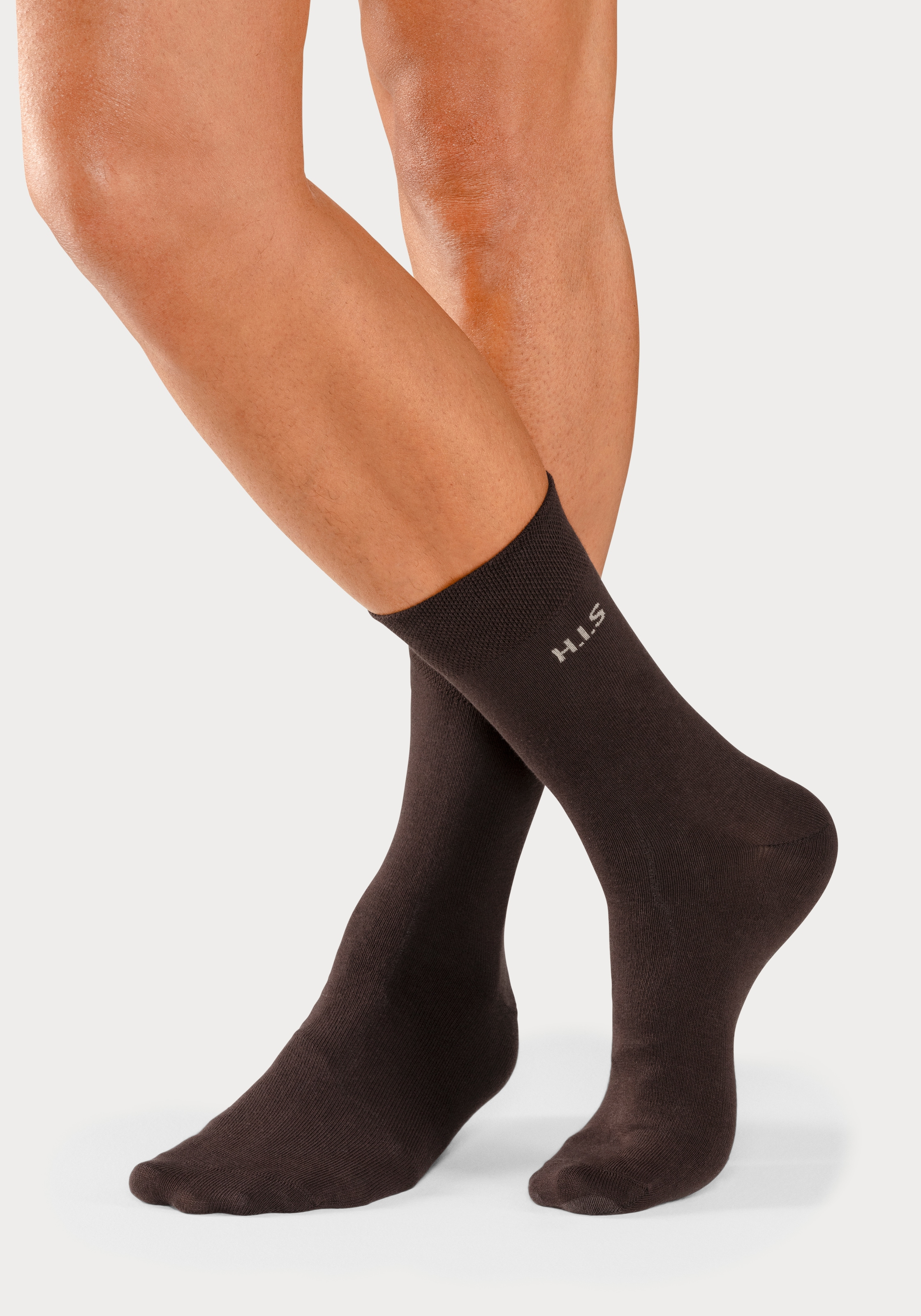 H.I.S Socken, (Packung, 4 Paar), mit druckfreiem Bündchen
