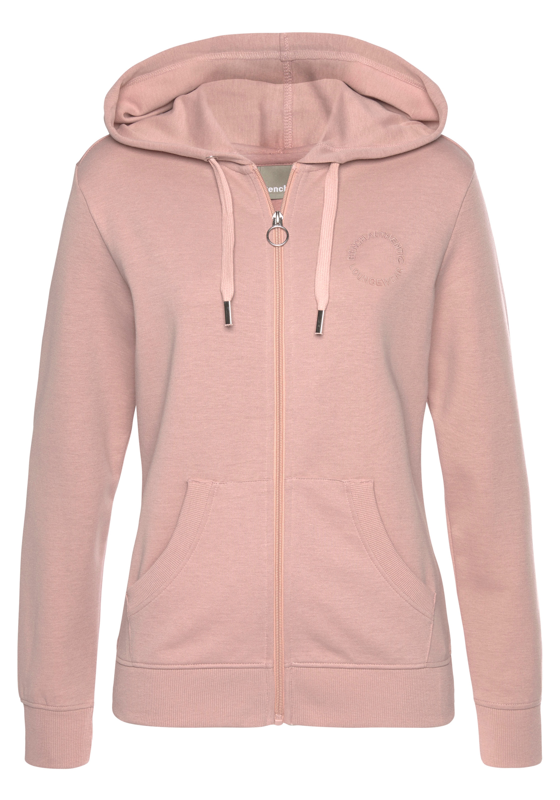 Bench. Loungewear Kapuzensweatjacke, mit Logo und Kängurutasche, Loungewear