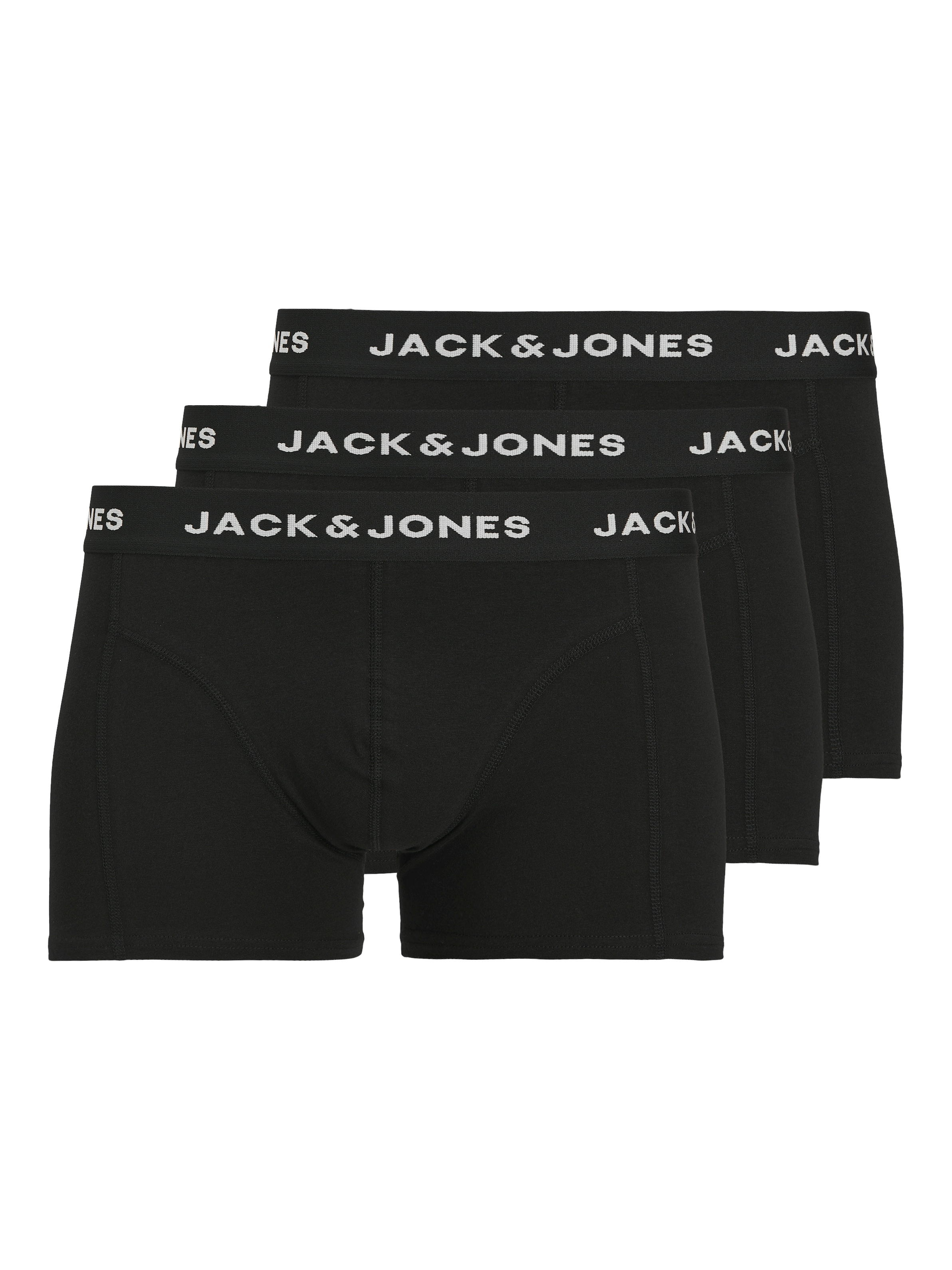 Jack & Jones Boxer »JACANTHONY  im 3er Pack mit Logo-Bund und weichem Griff« Packung, 3 Stk. unifarben mit Farbeinsatz, modisch, eng anliegend, Baumwollmischung