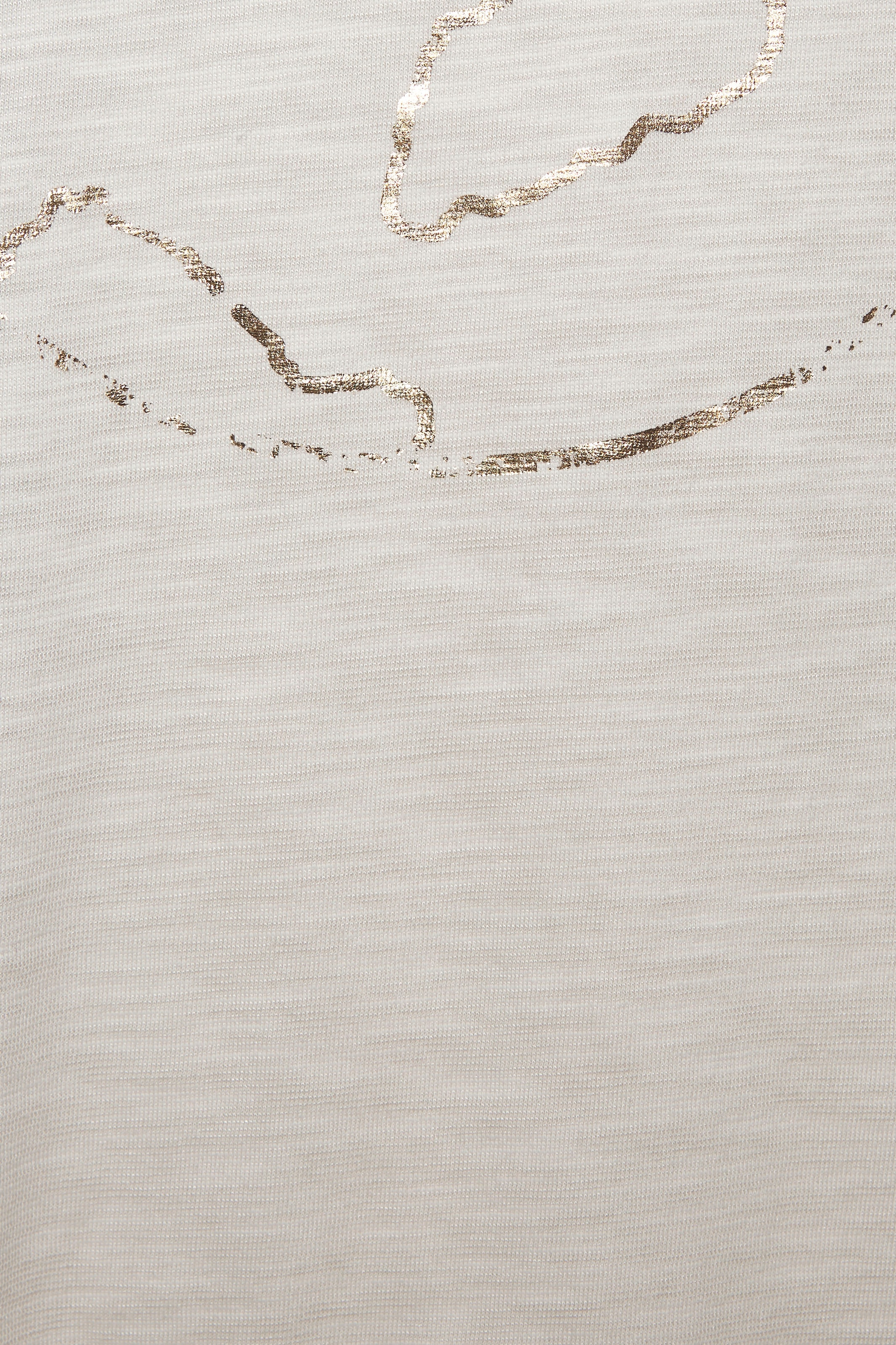 Vivance Rundhalsshirt »mit goldfarben schimmerndem Frontprint«, aus weicher Baumwoll-Slub-Qualität