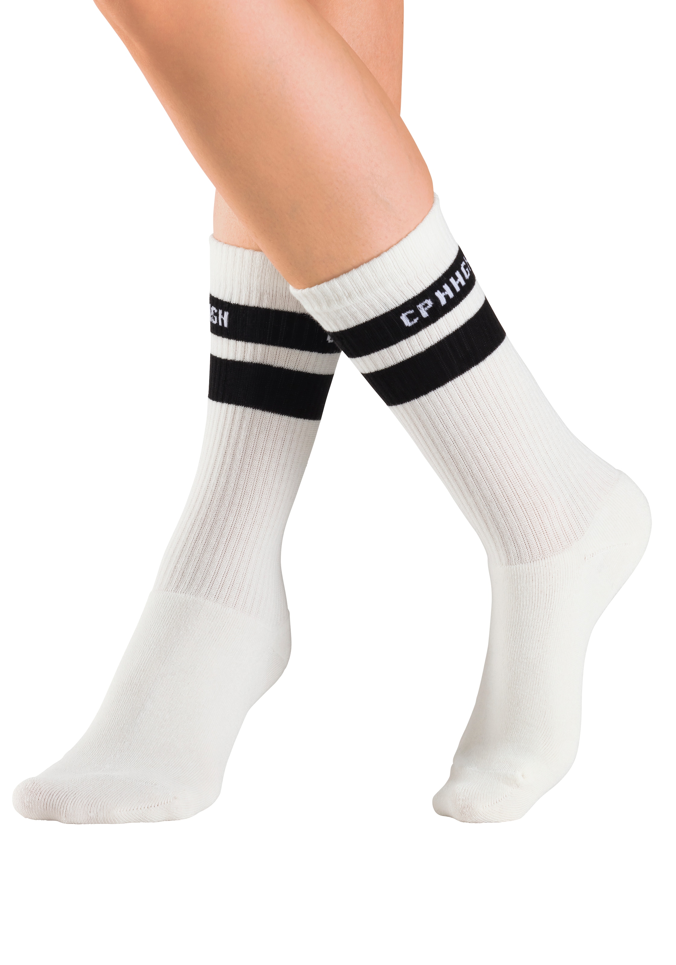 Copenhagen Studios Tennissocken Packung, 3 Paar tlg. mit Streifendesign und Vollfrottee